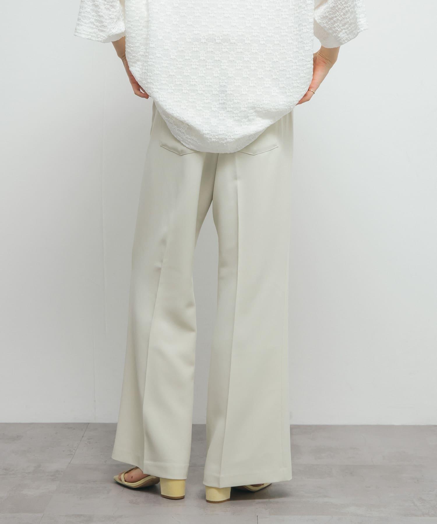 『2サイズ展開』スリムフレアパンツ