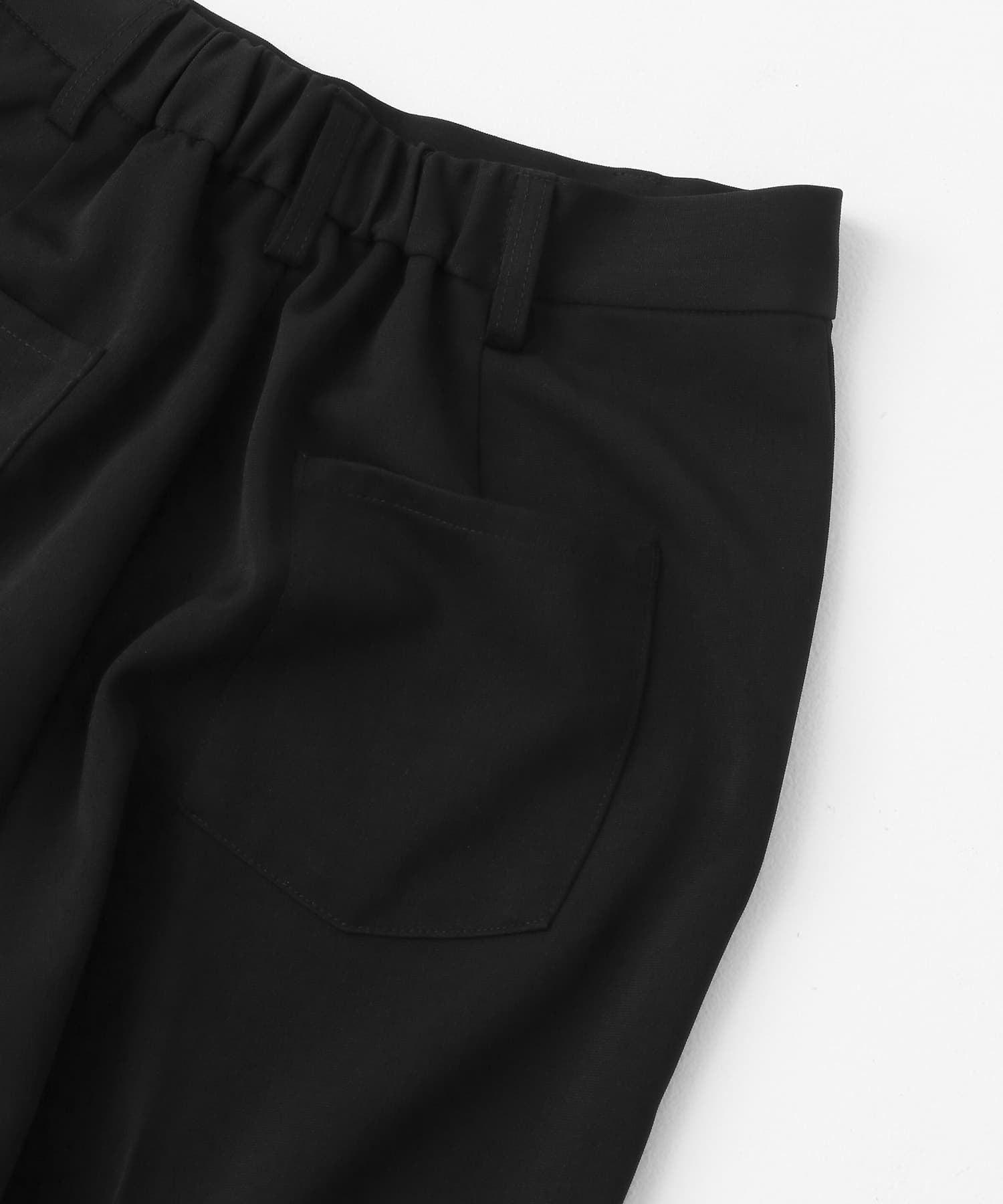 『2サイズ展開』スリムフレアパンツ BLACK 36
