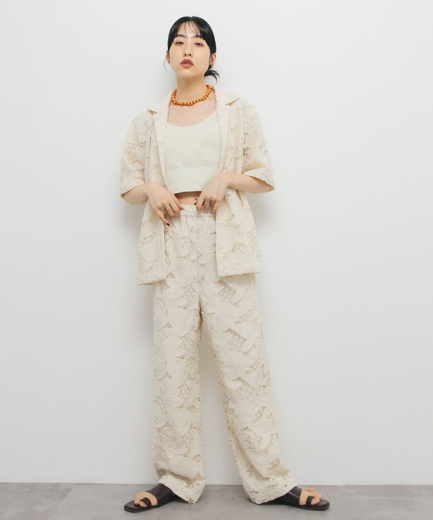 ケミカルレースイージーパンツ