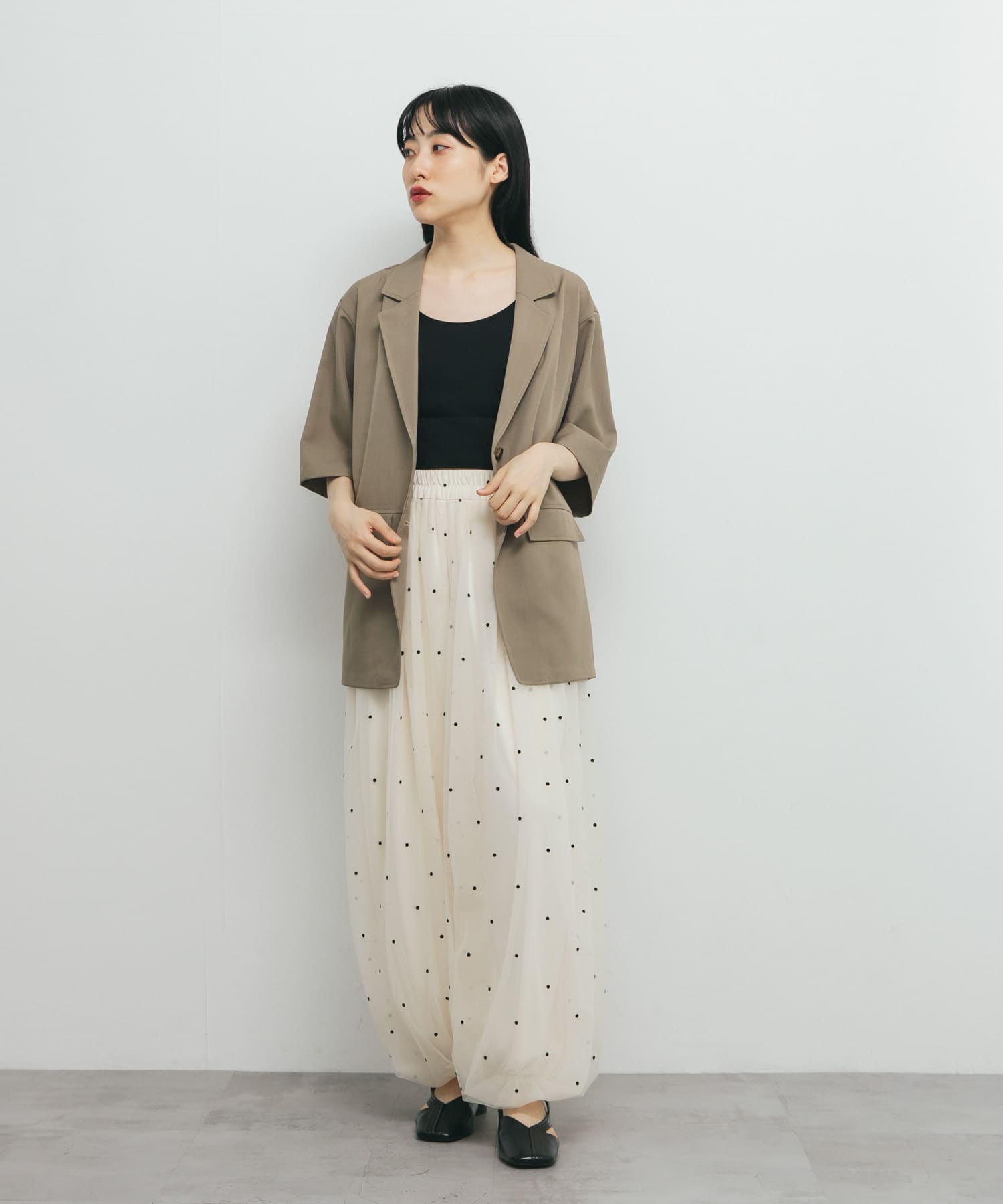 身長：160cm サイズ：one