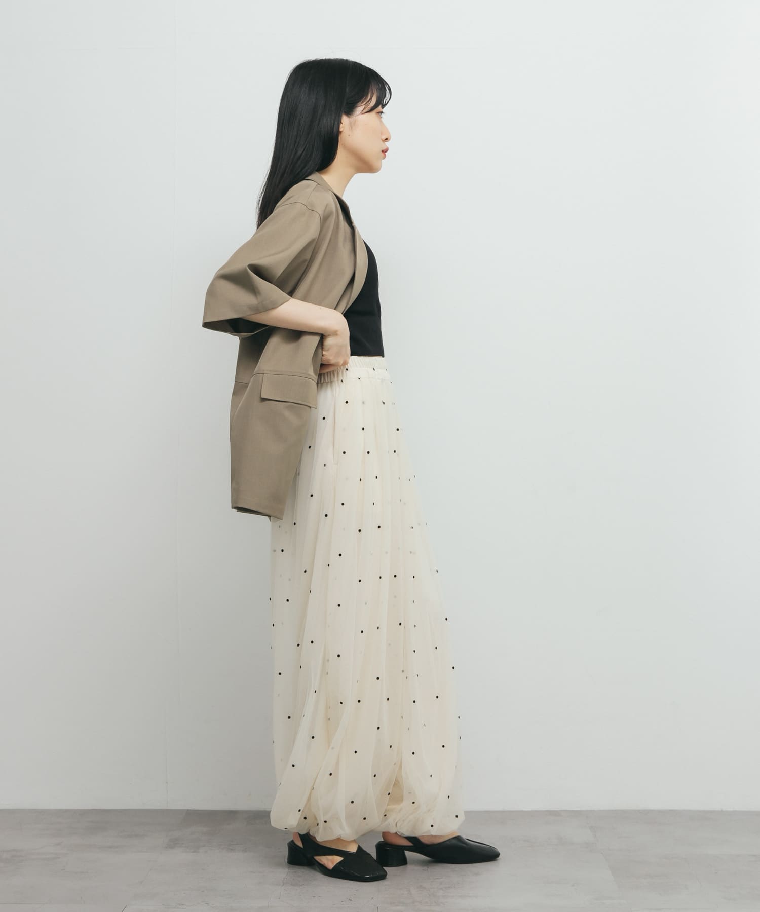 身長：160cm サイズ：one