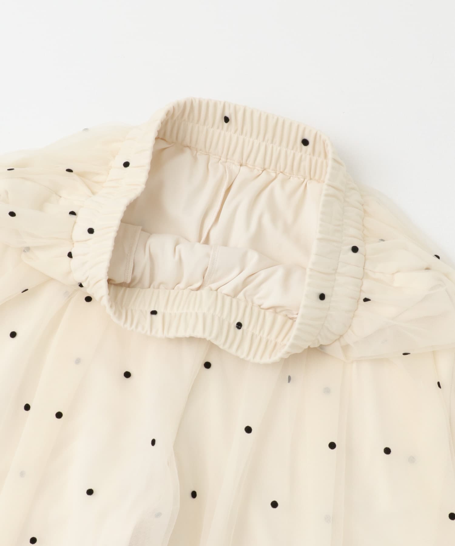 フロッキードットチュールバルーンパンツ IVORY one