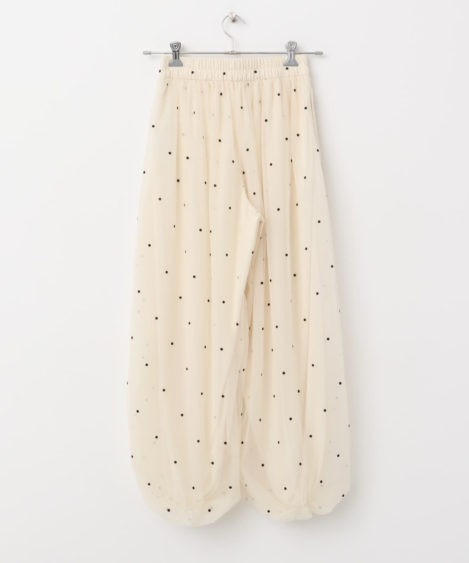 フロッキードットチュールバルーンパンツ IVORY one