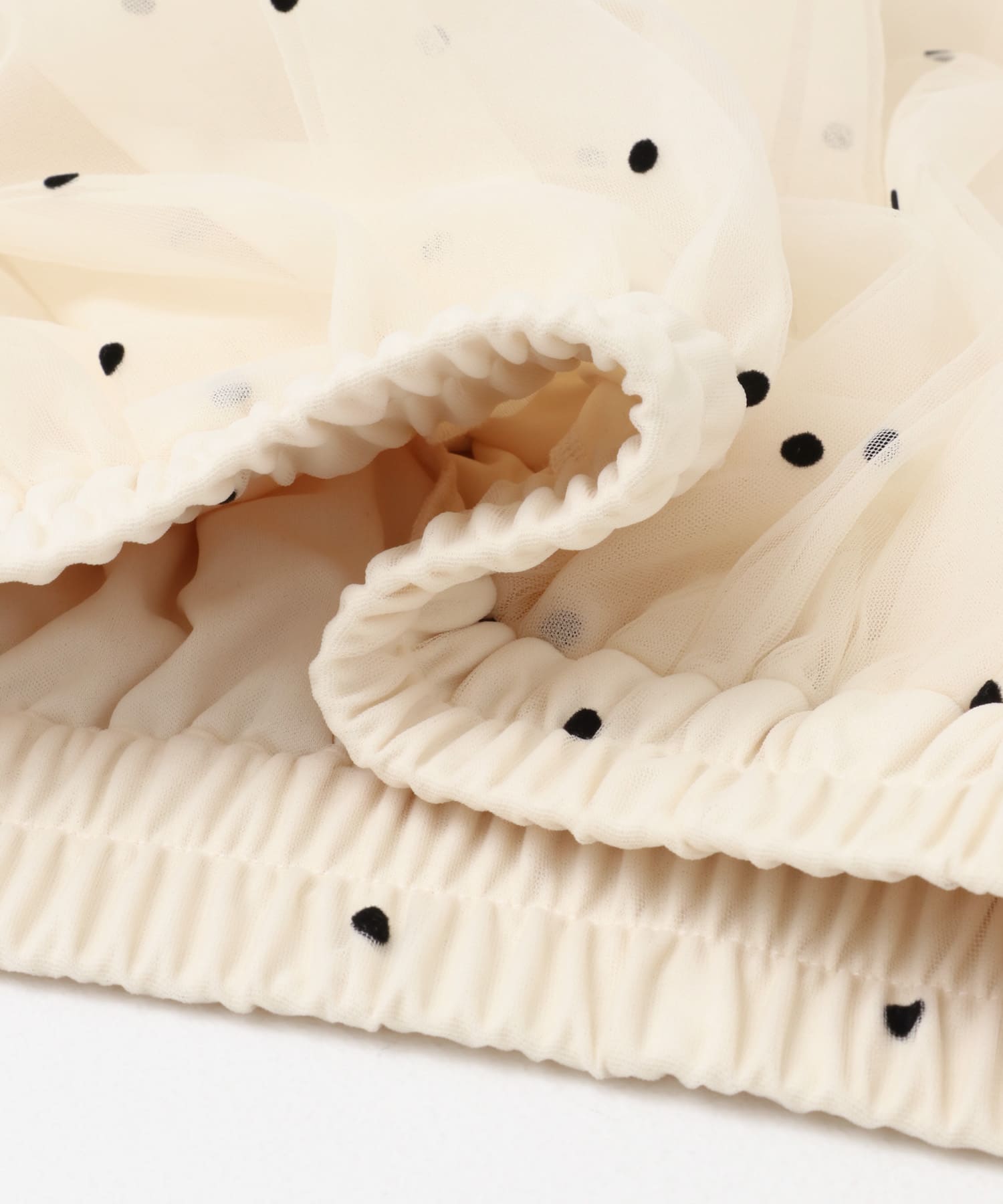 フロッキードットチュールバルーンパンツ IVORY one