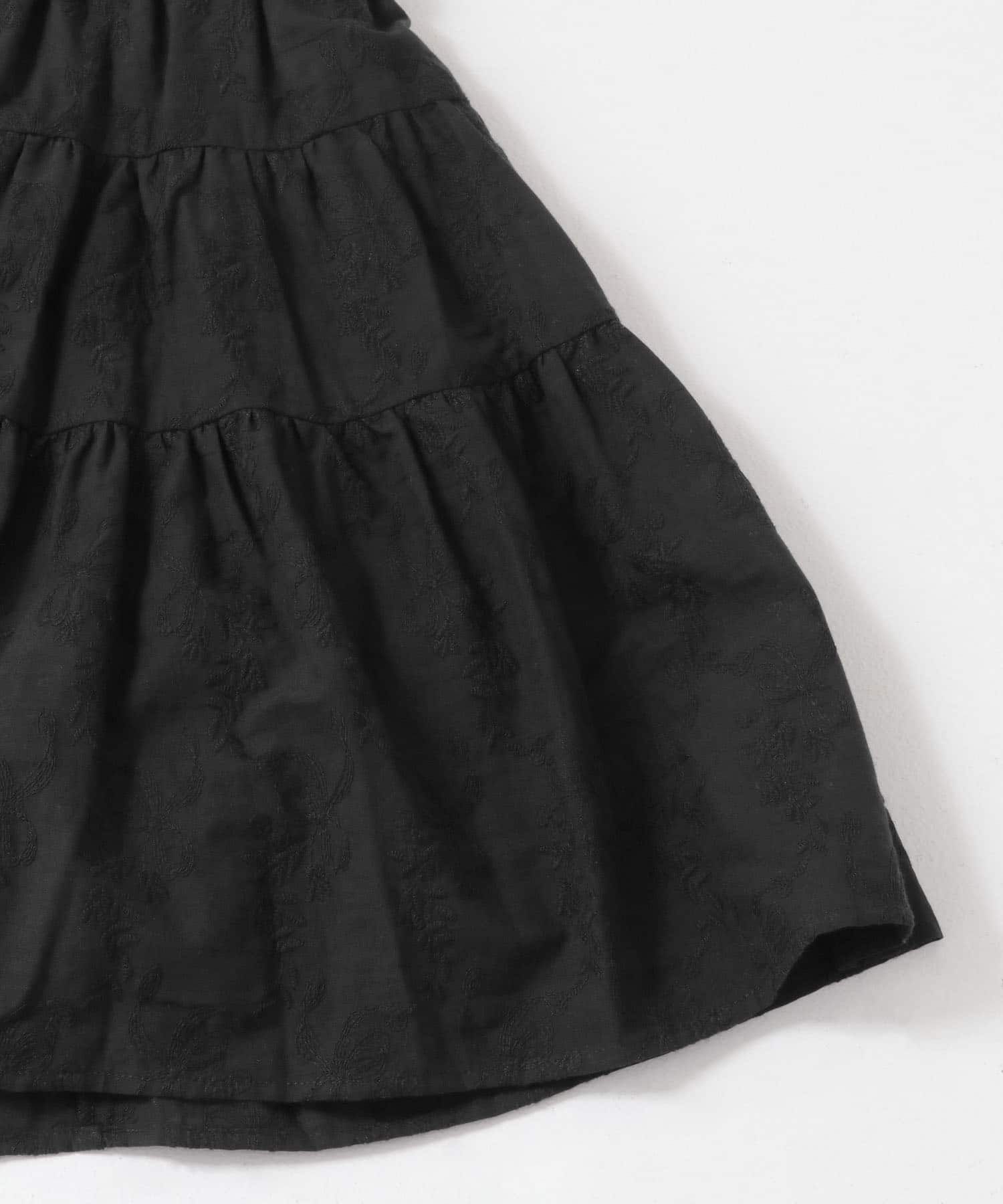 エンブロイダリーミニスカート BLACK one