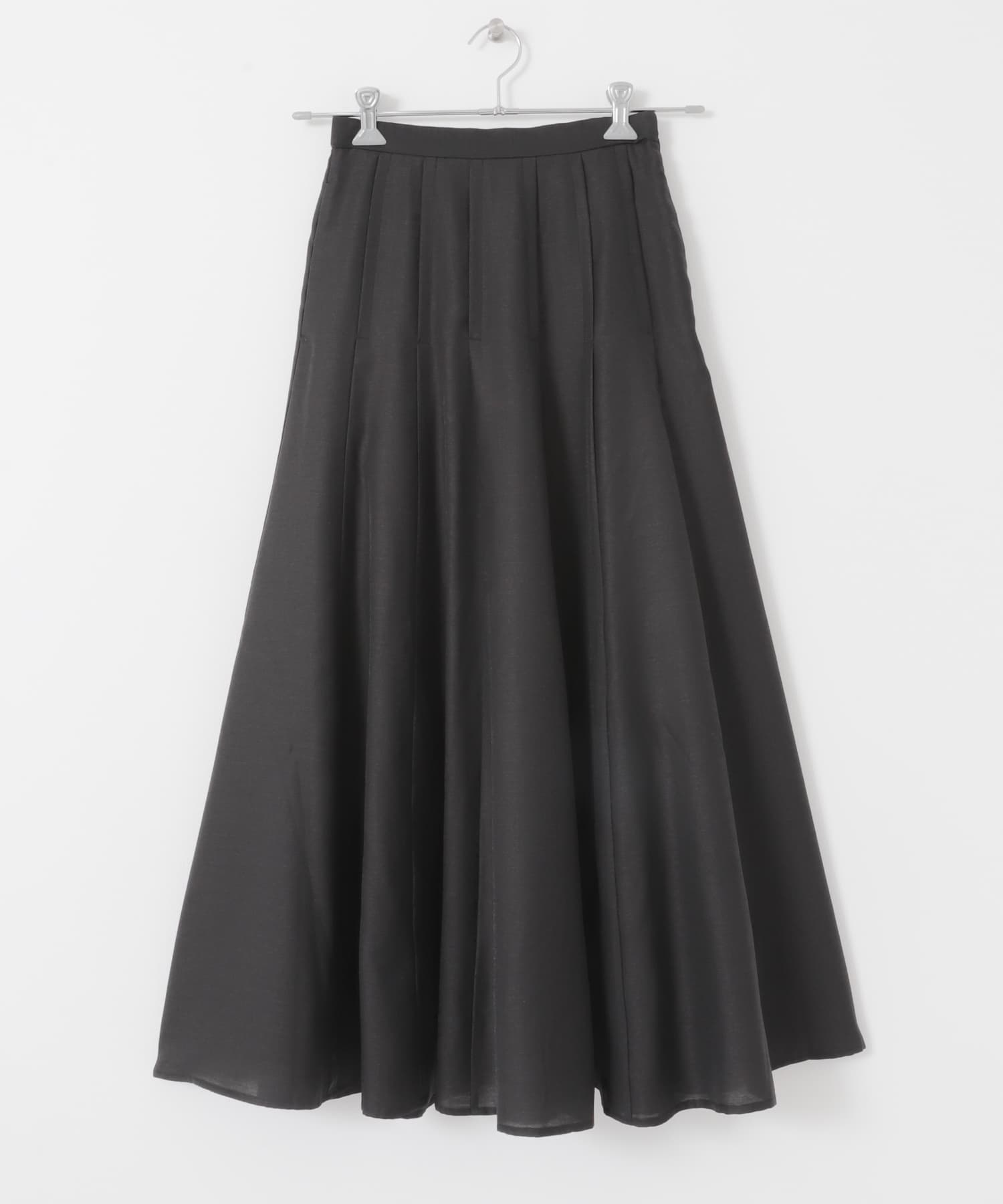 ワイドフレアシアースカート BLACK one