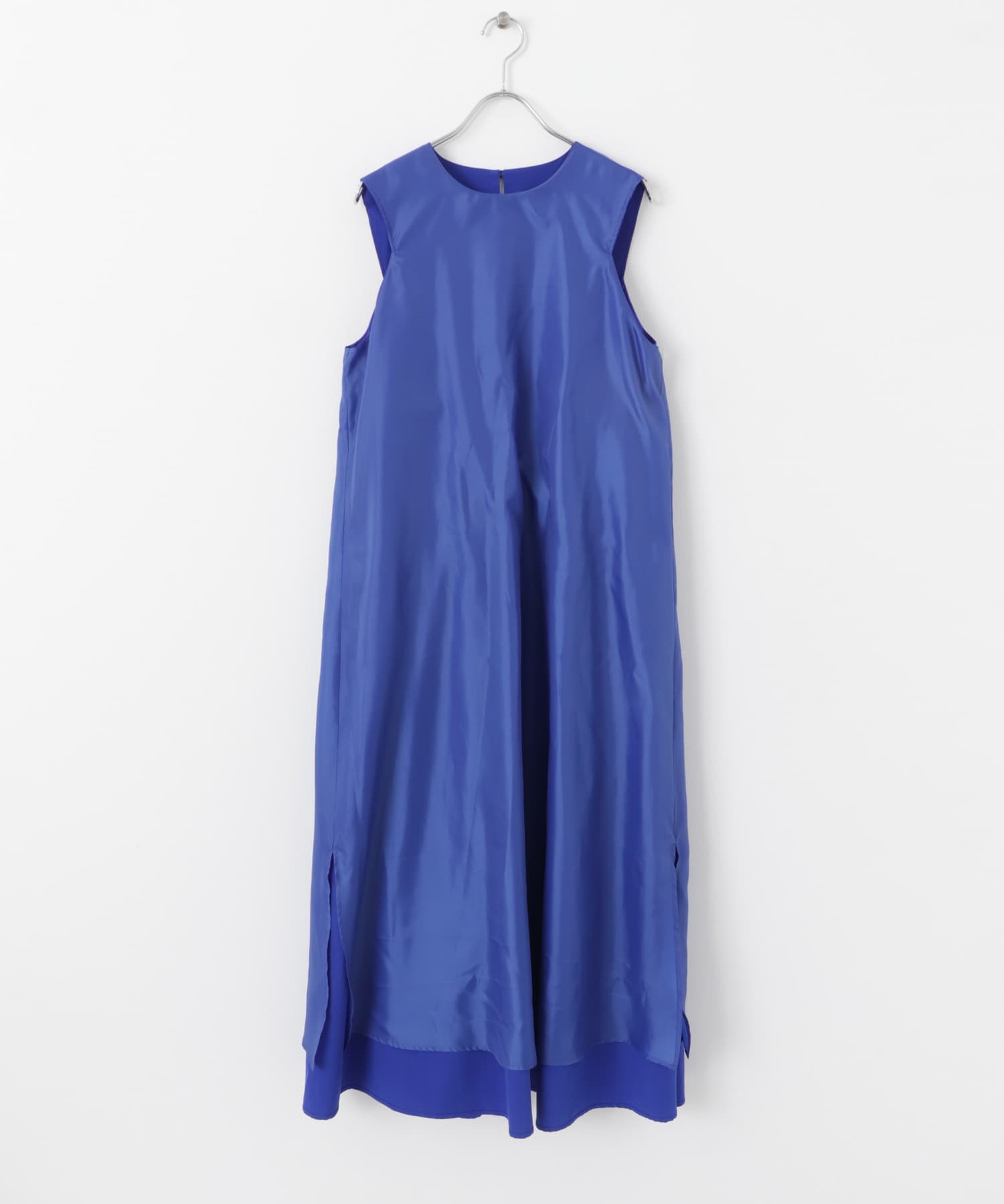 ノースリーブドロストワンピース BLUE one