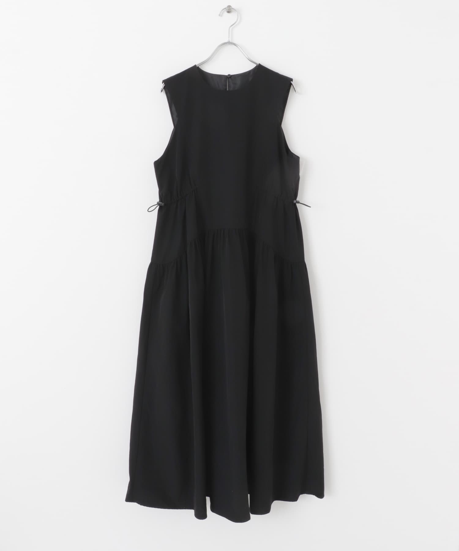 ノースリーブドロストワンピース BLACK one