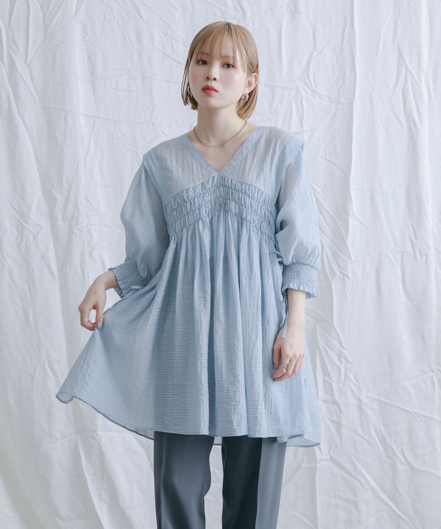 身長：153cm サイズ：one