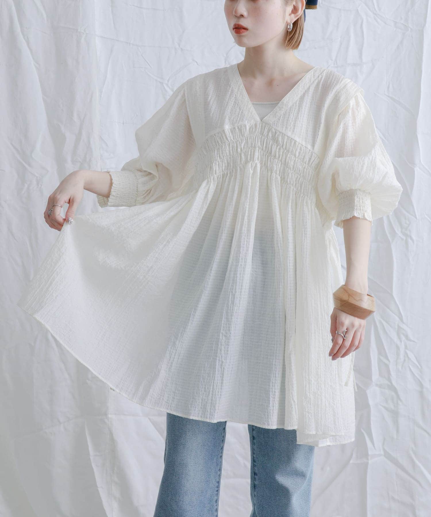 身長：153cm サイズ：one