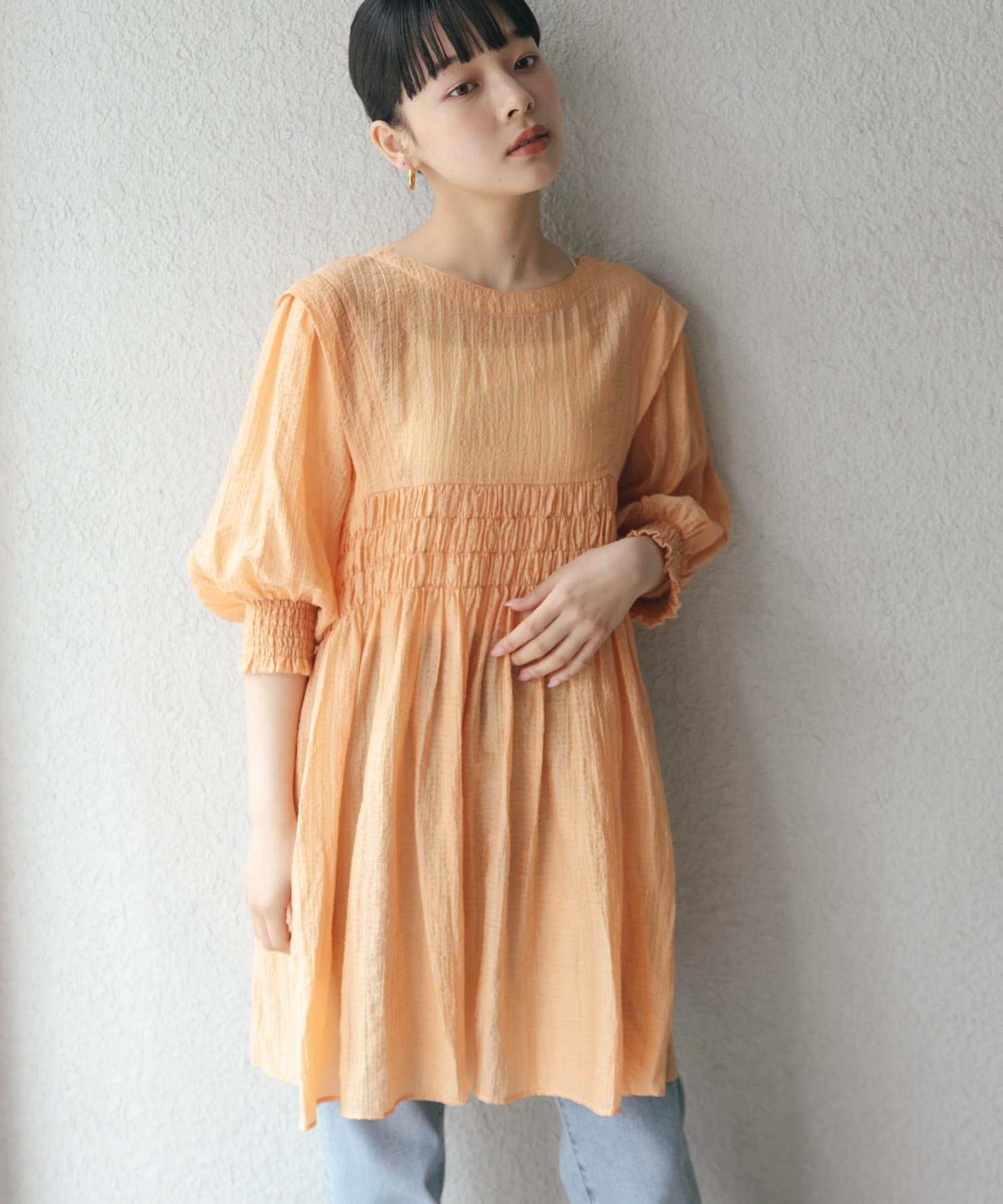 身長：153cm サイズ：one
