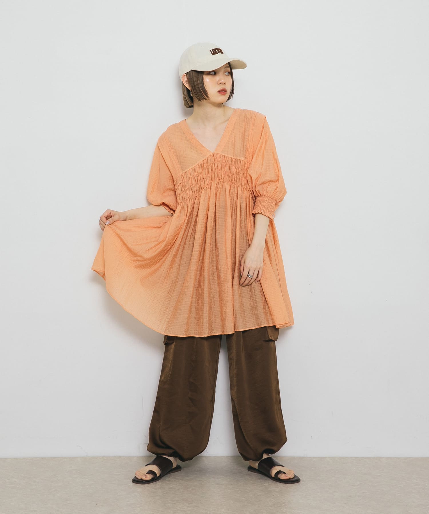 身長：153cm サイズ：one