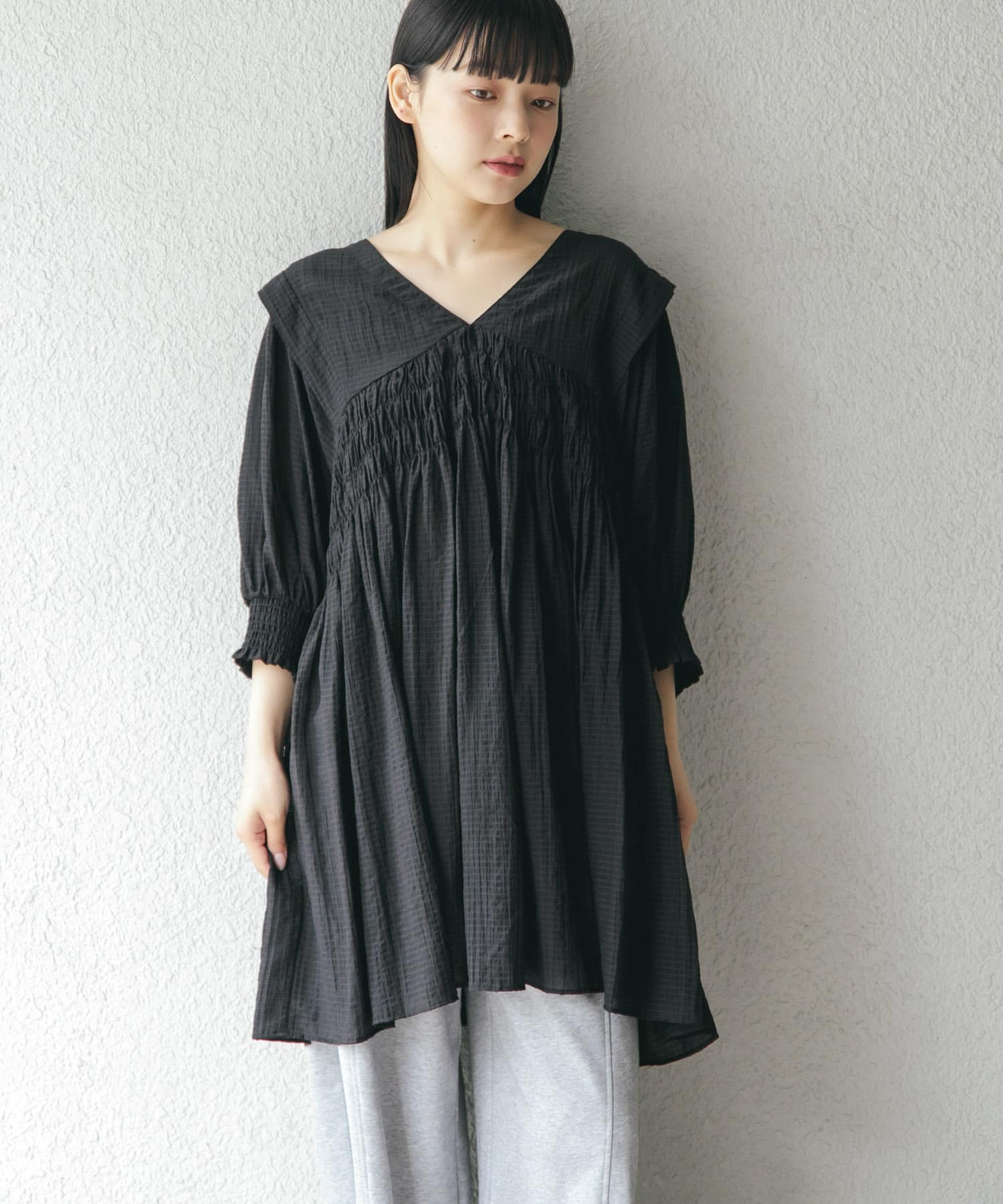 身長：153cm サイズ：one