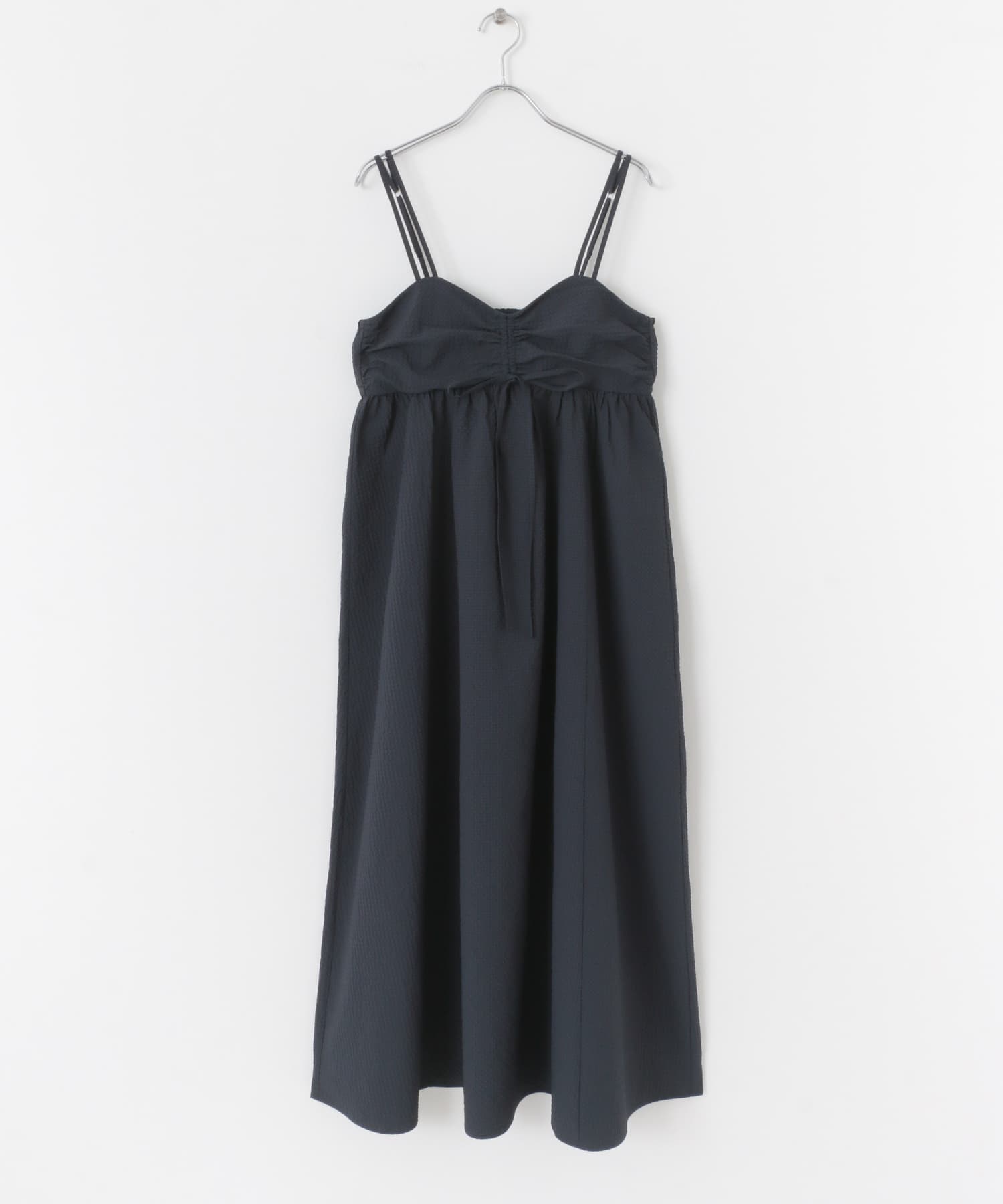 ドロストチェックキャミワンピース NAVY one