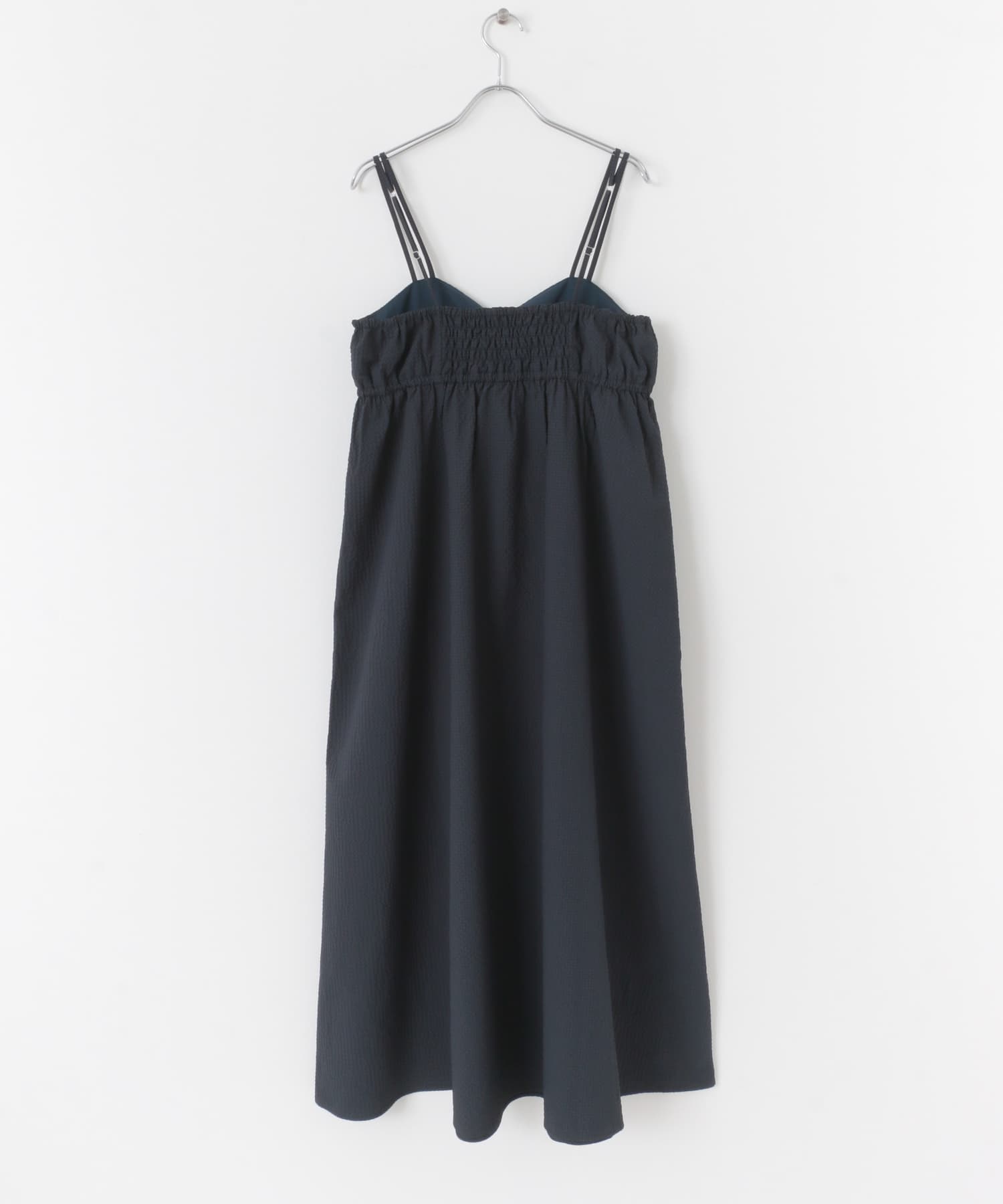 ドロストチェックキャミワンピース NAVY one