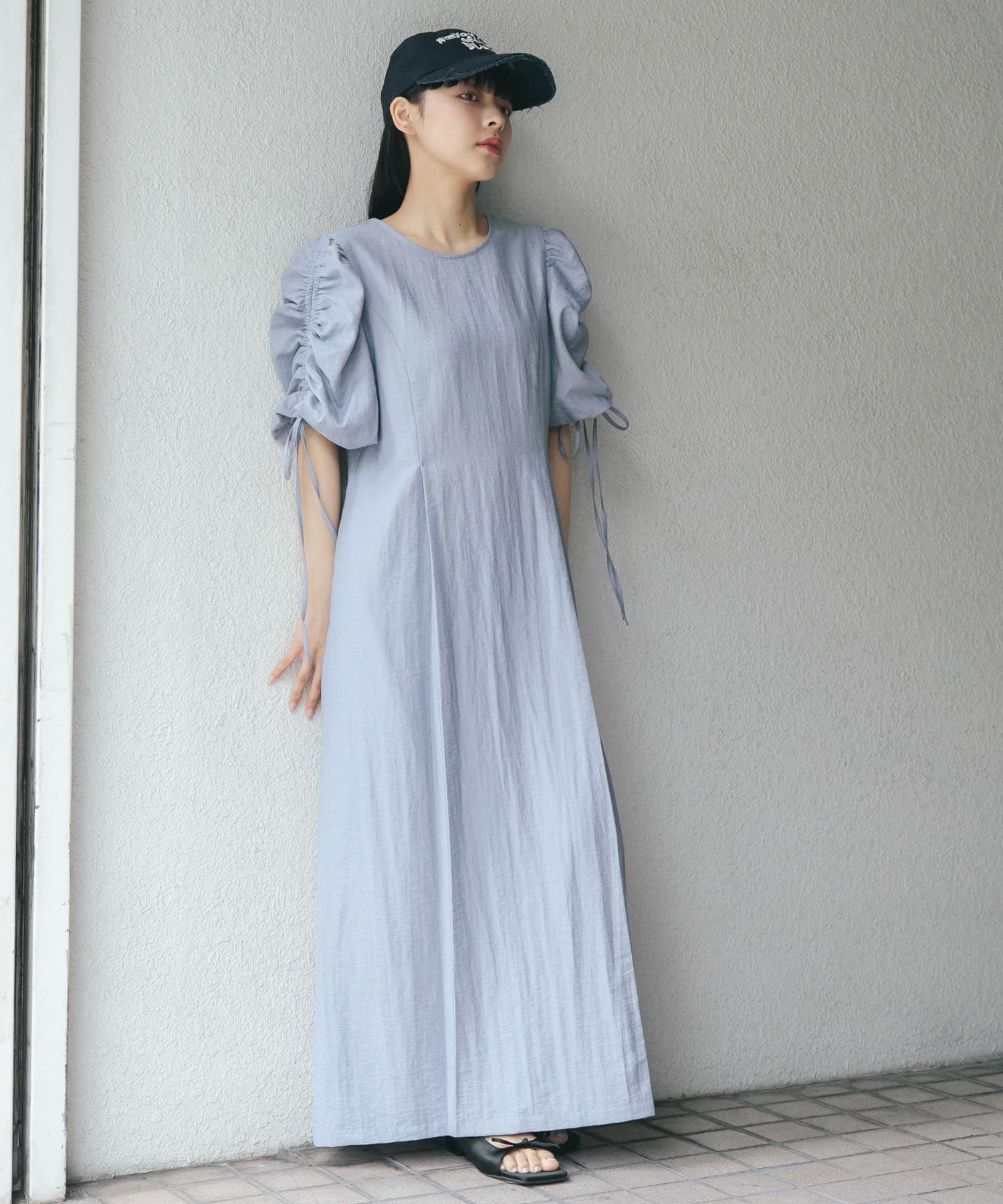 『2サイズ展開』ドロストスリーブワンピース