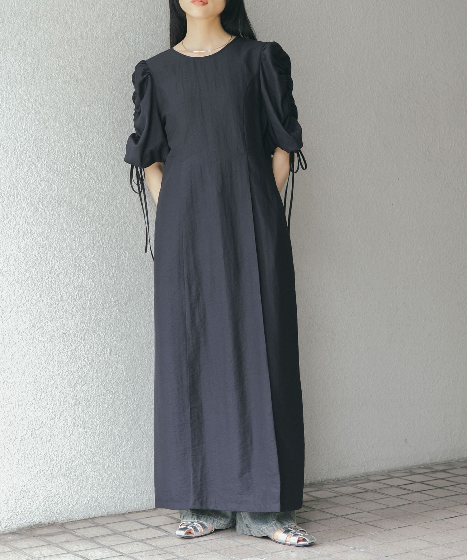 『2サイズ展開』ドロストスリーブワンピース