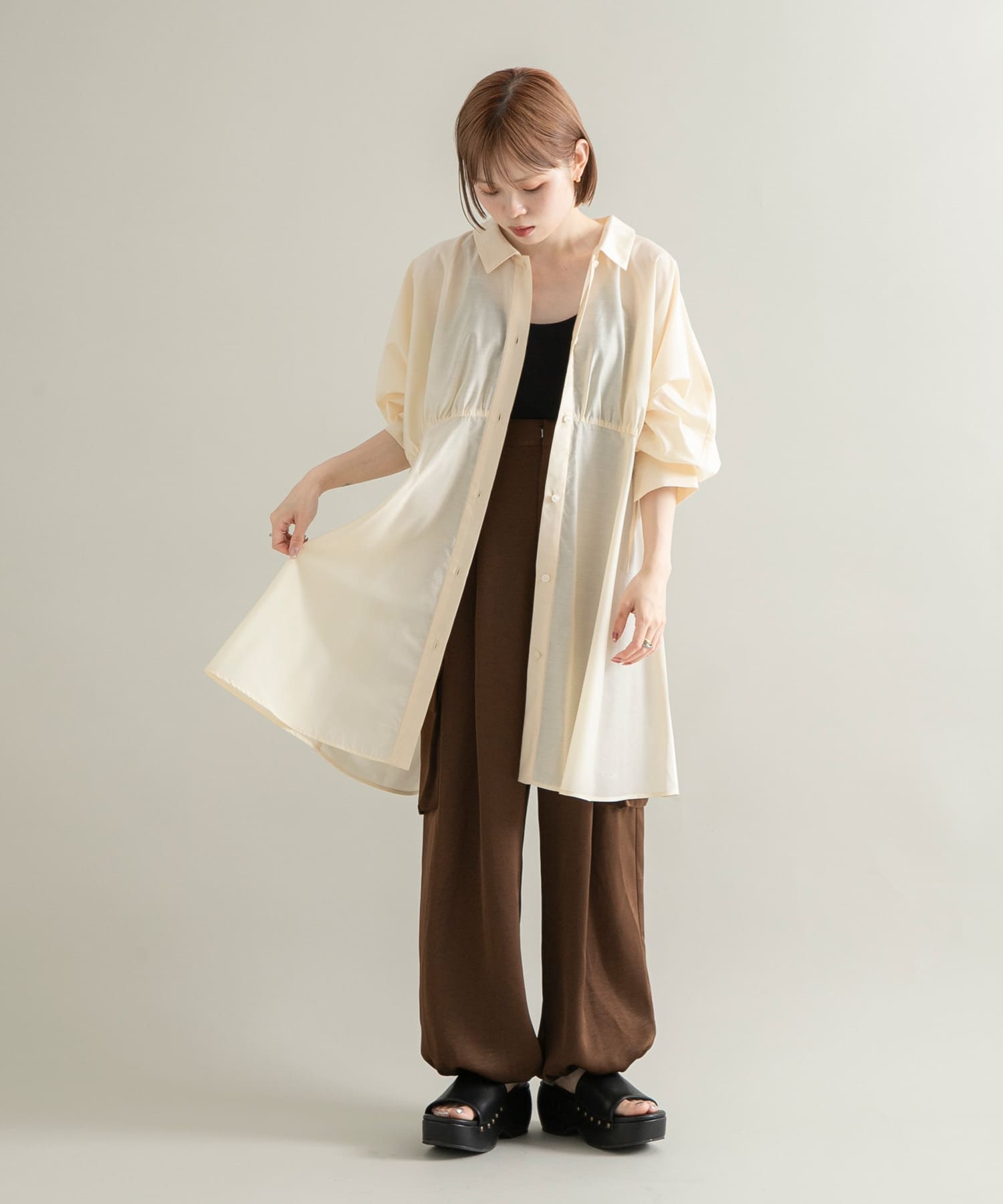 身長：153cm サイズ：one