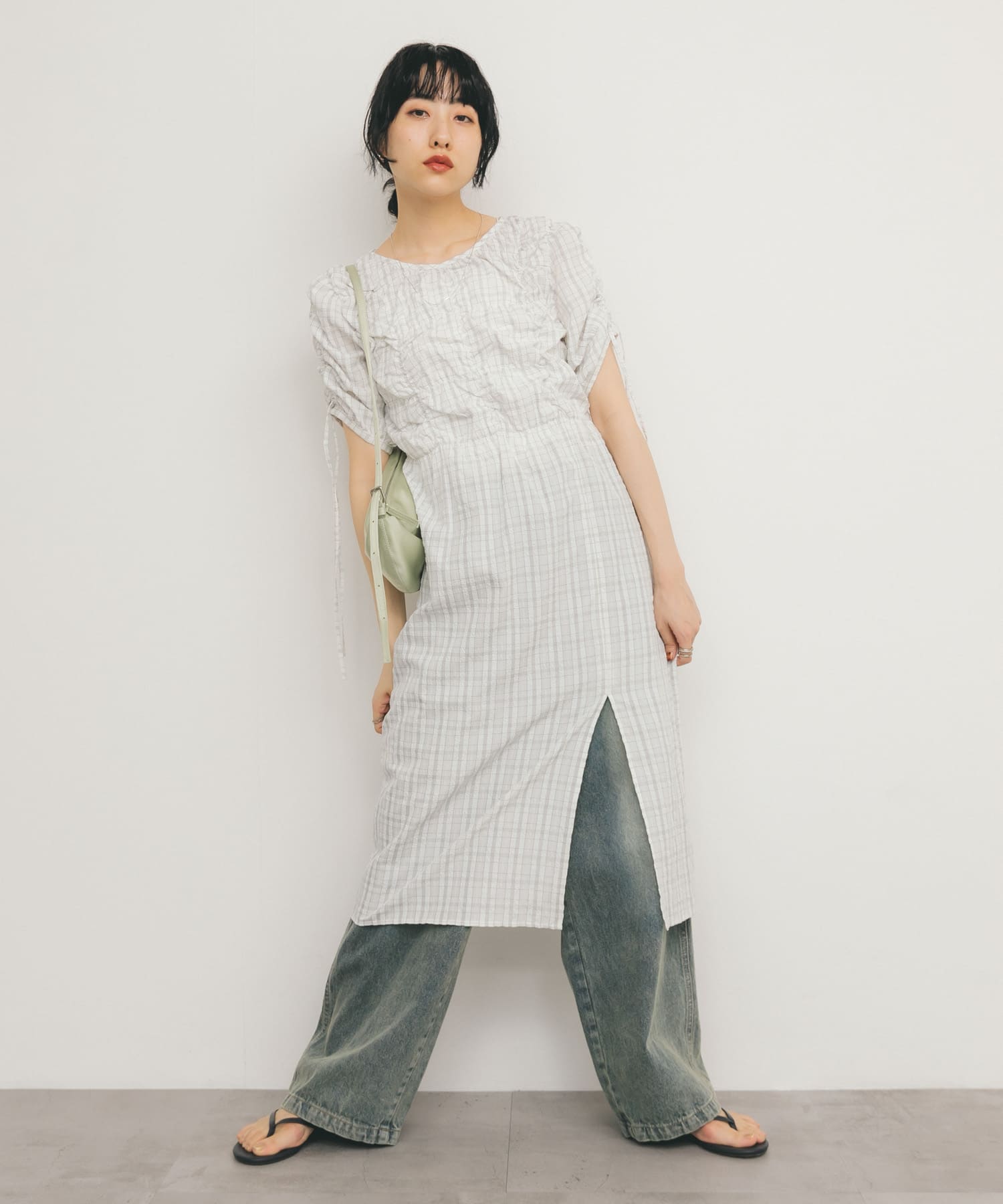 身長：160cm サイズ：one
