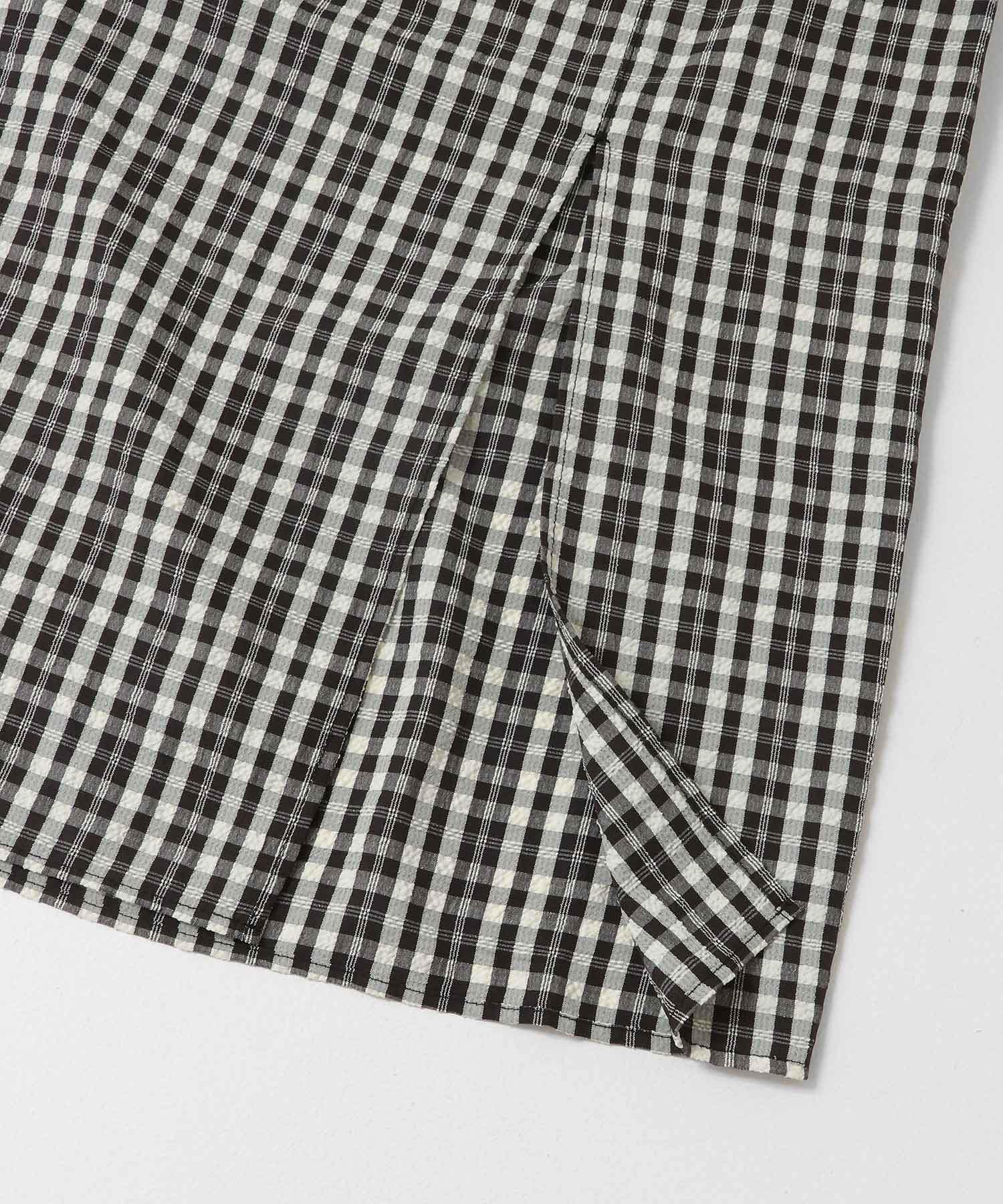 ランダムシャーリングチェックワンピース BLACK one