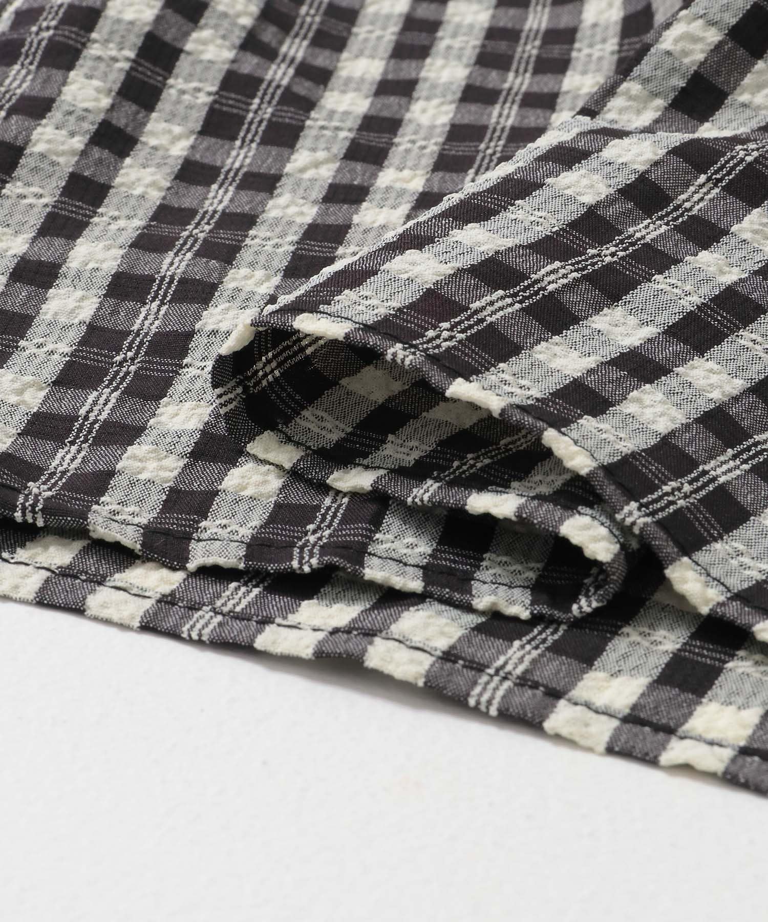 ランダムシャーリングチェックワンピース BLACK one