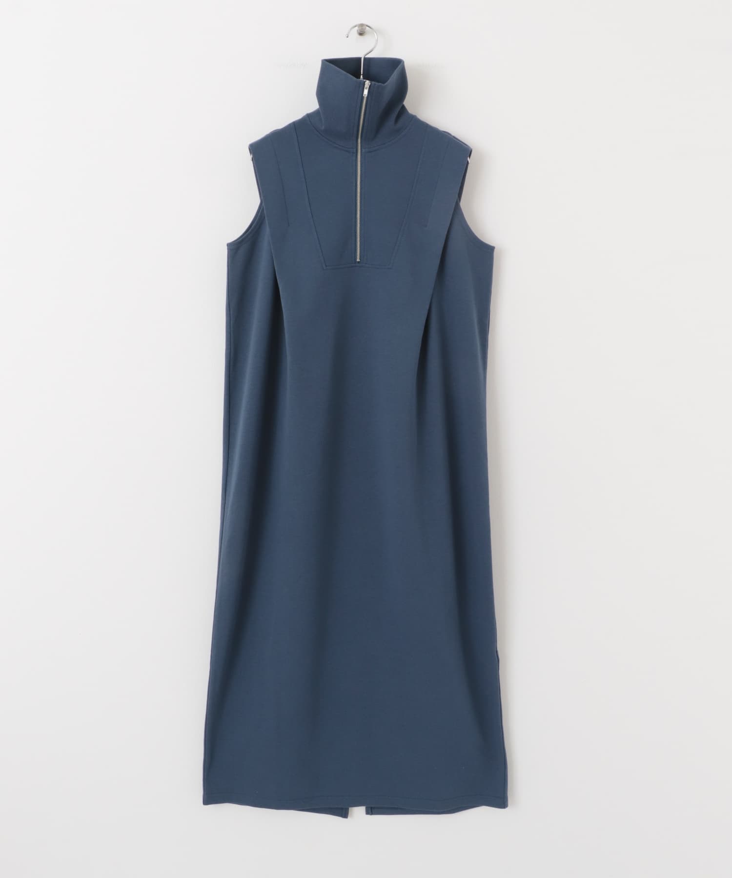 ハーフZIPカットワンピース NAVY one
