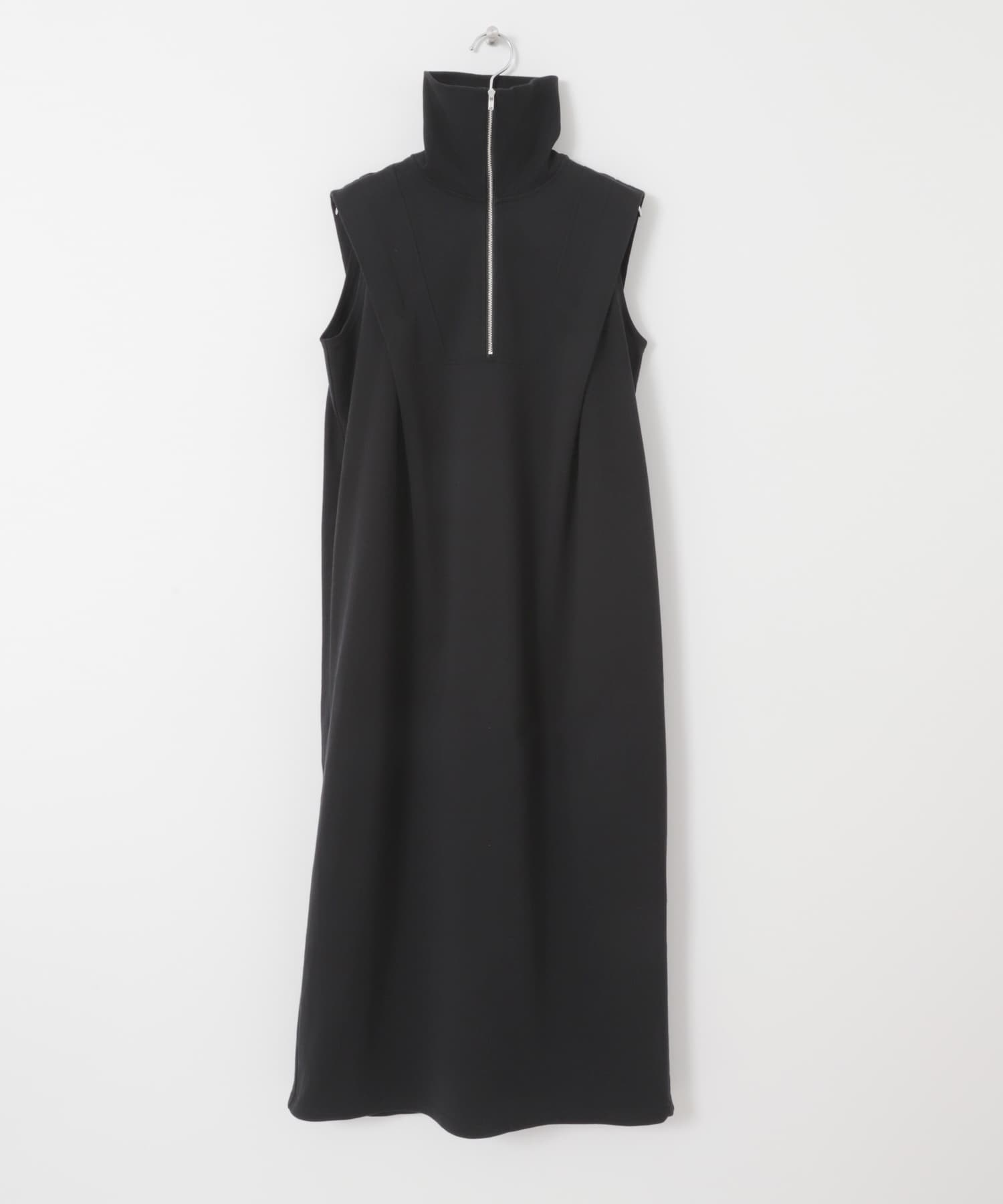ハーフZIPカットワンピース BLACK one