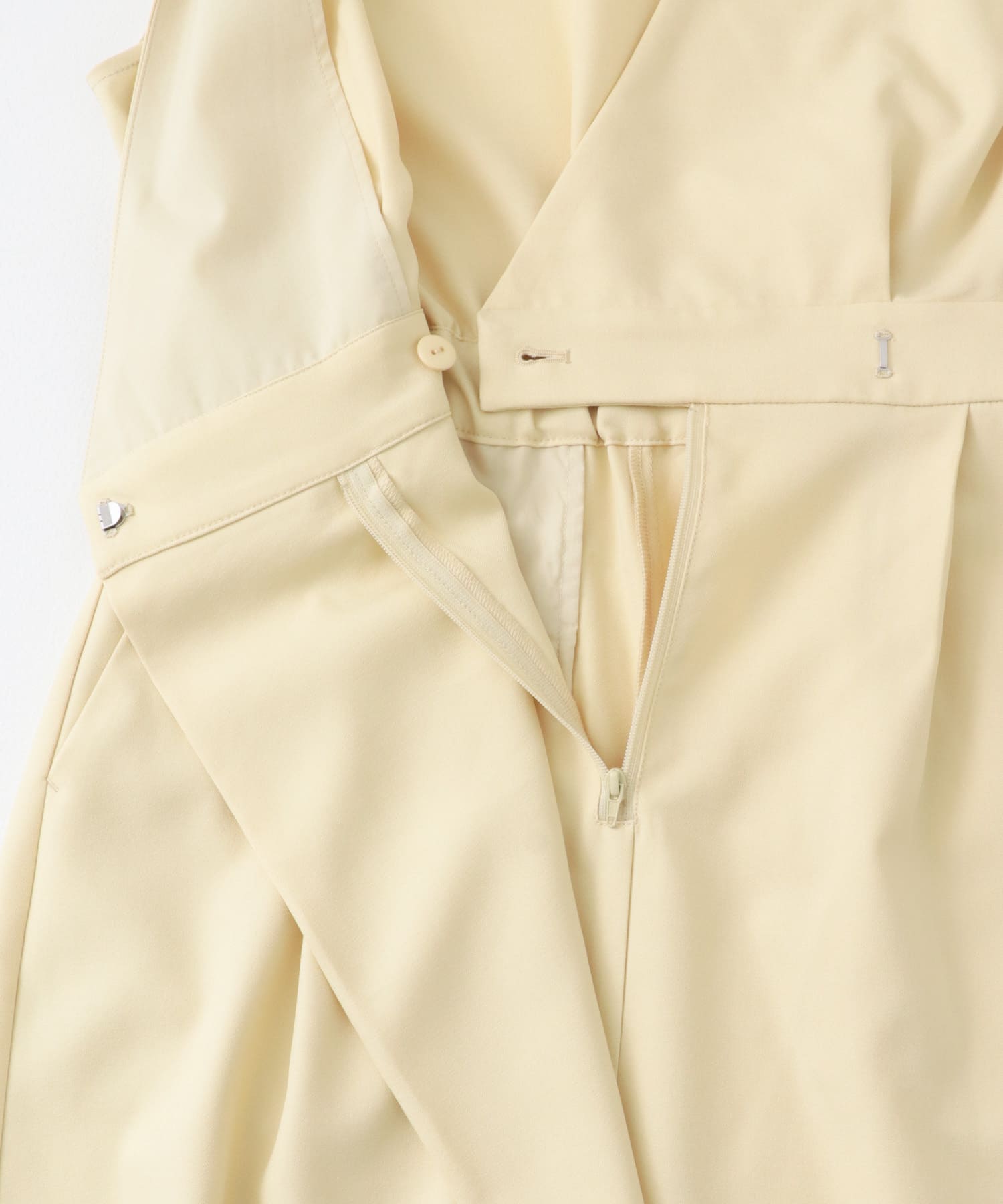 カシュクールラップジャンパースカート CUSTARD one