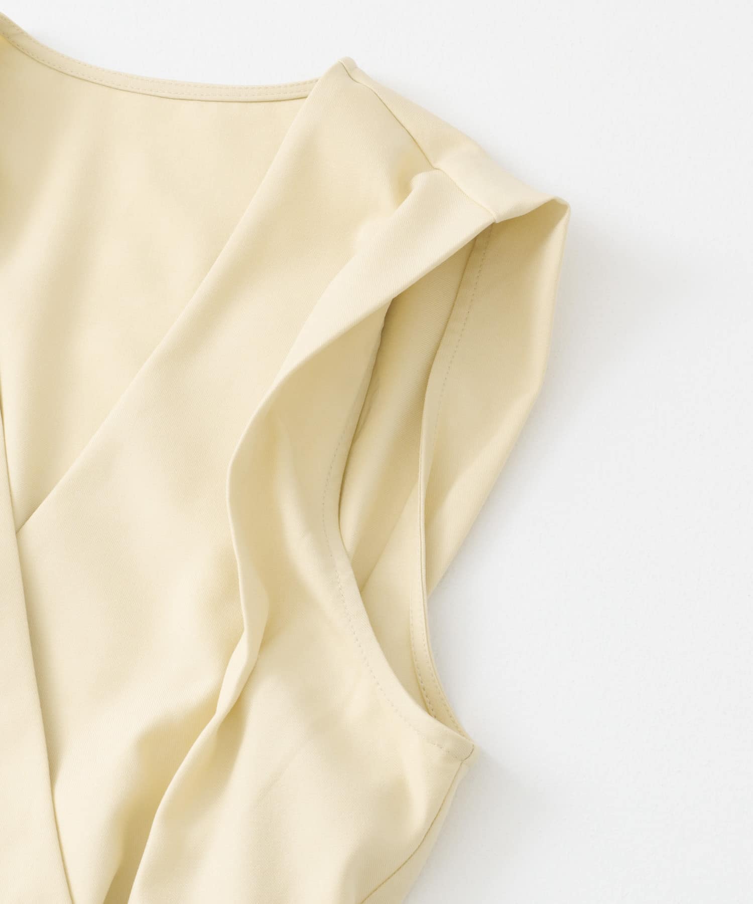 カシュクールラップジャンパースカート CUSTARD one