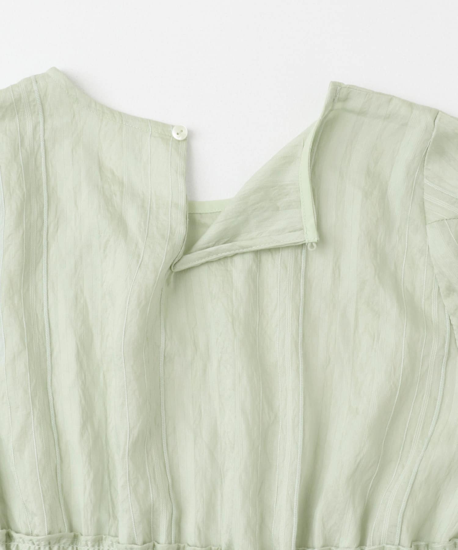 フリルシャーリングドッキングワンピース L.GREEN one