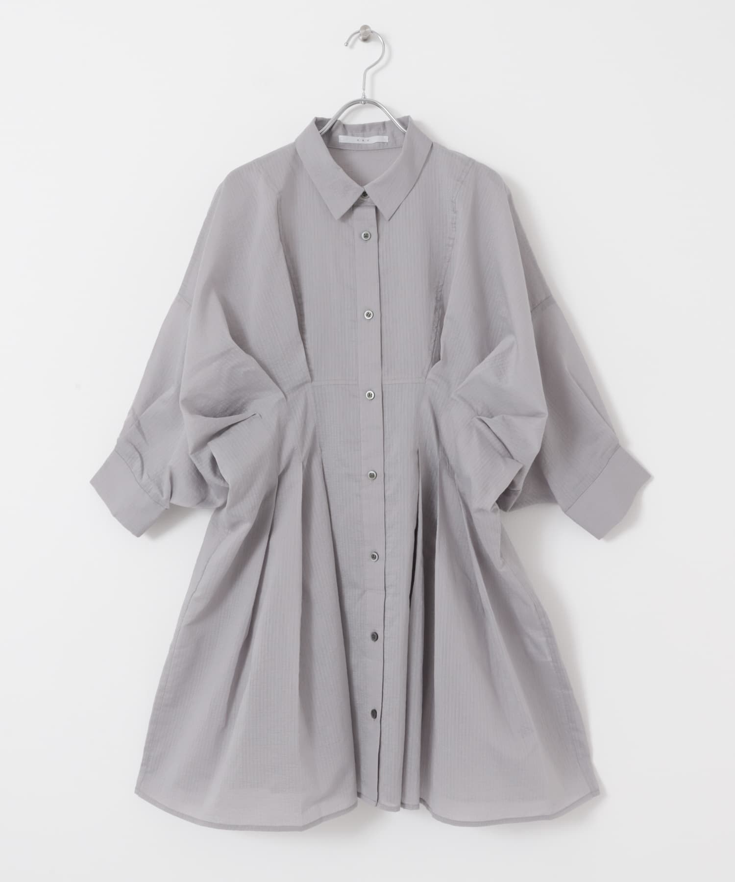 ウエストタックシアーストライプミニワンピース GRAY one