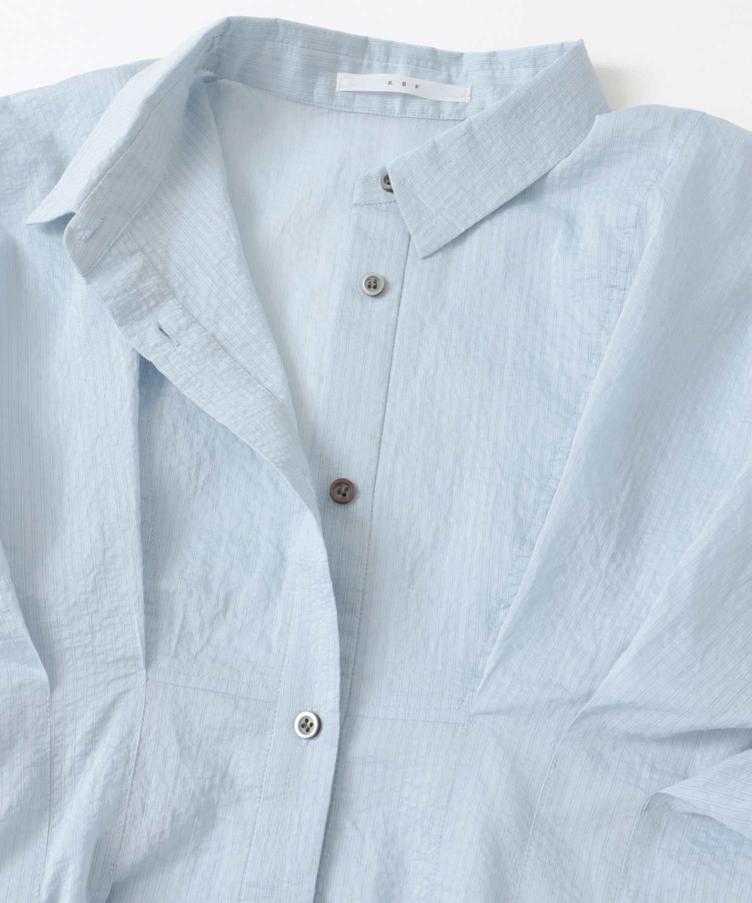 ウエストタックシアーストライプミニワンピース L.BLUE one