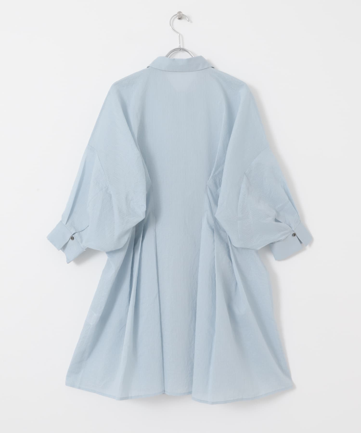 ウエストタックシアーストライプミニワンピース L.BLUE one
