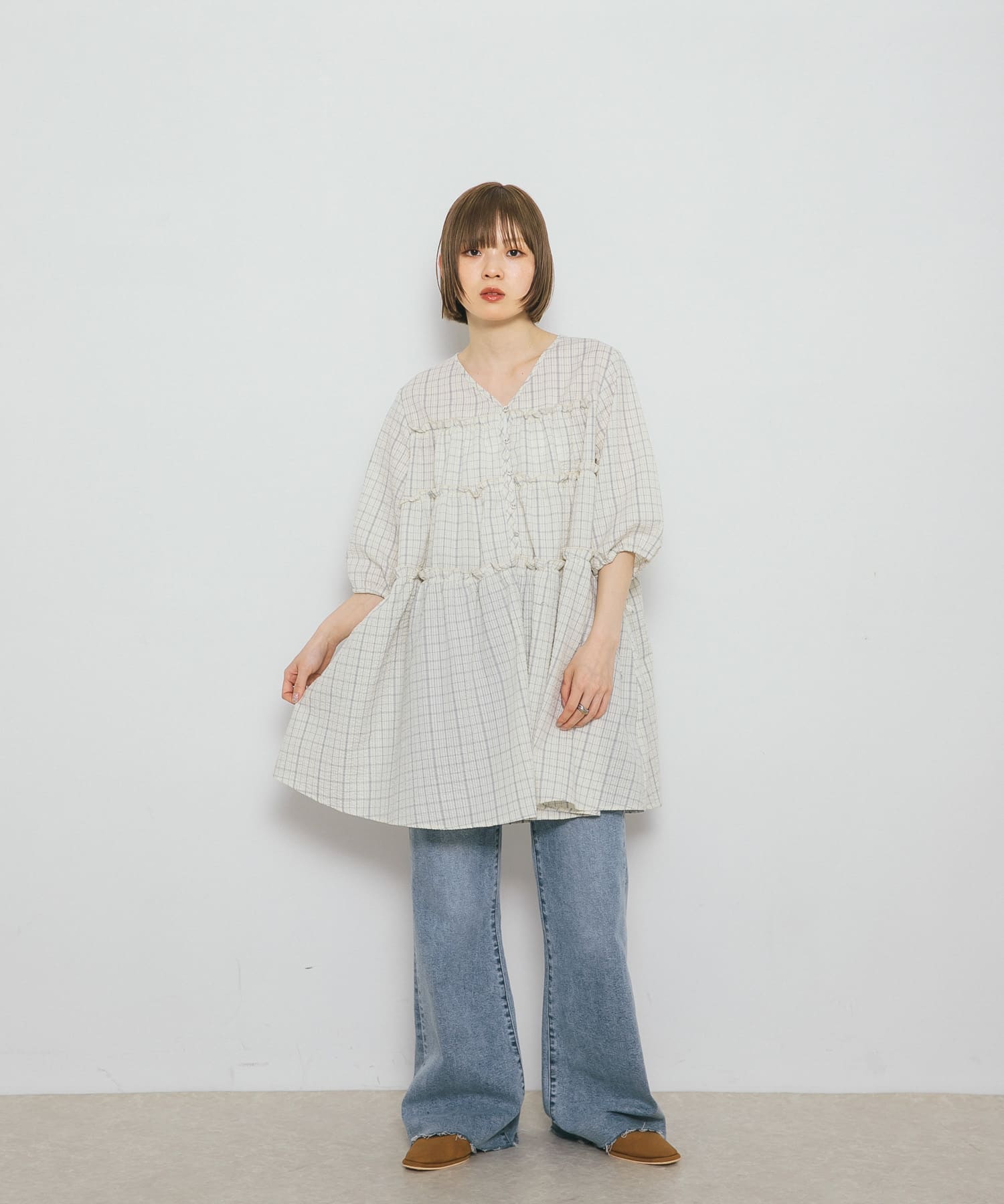 身長：153cm サイズ：one