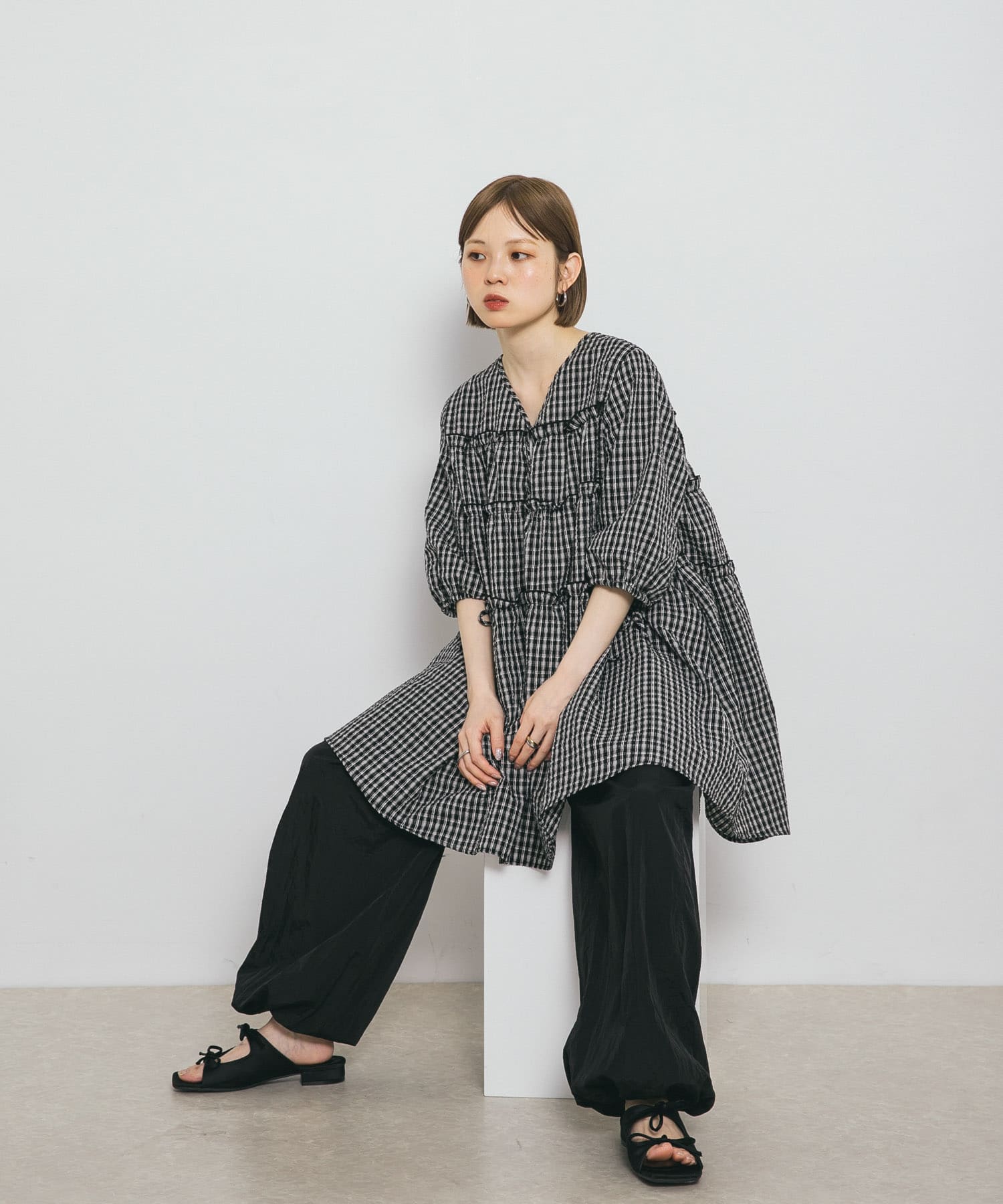 身長：153cm サイズ：one