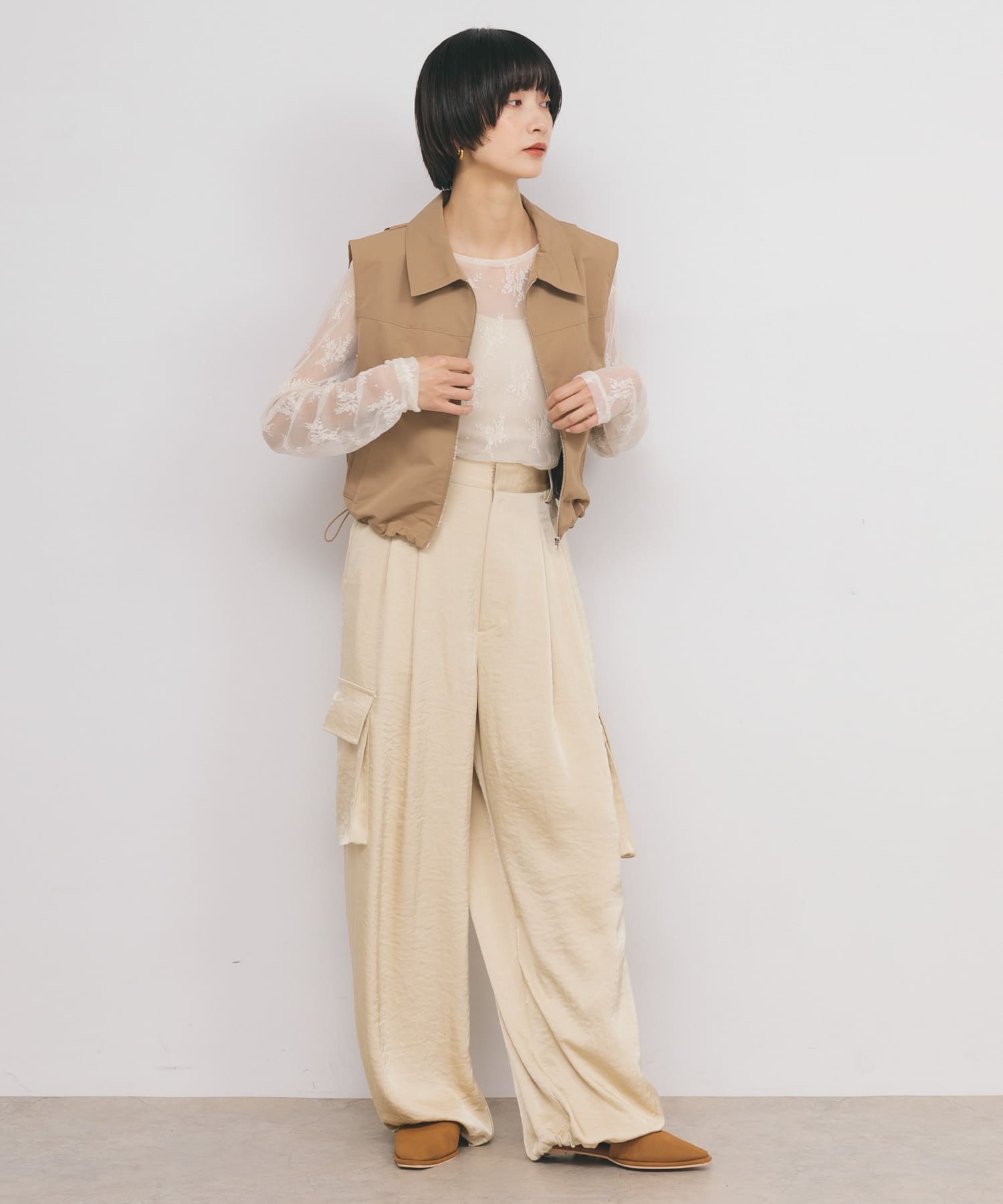 身長：159cm サイズ：one