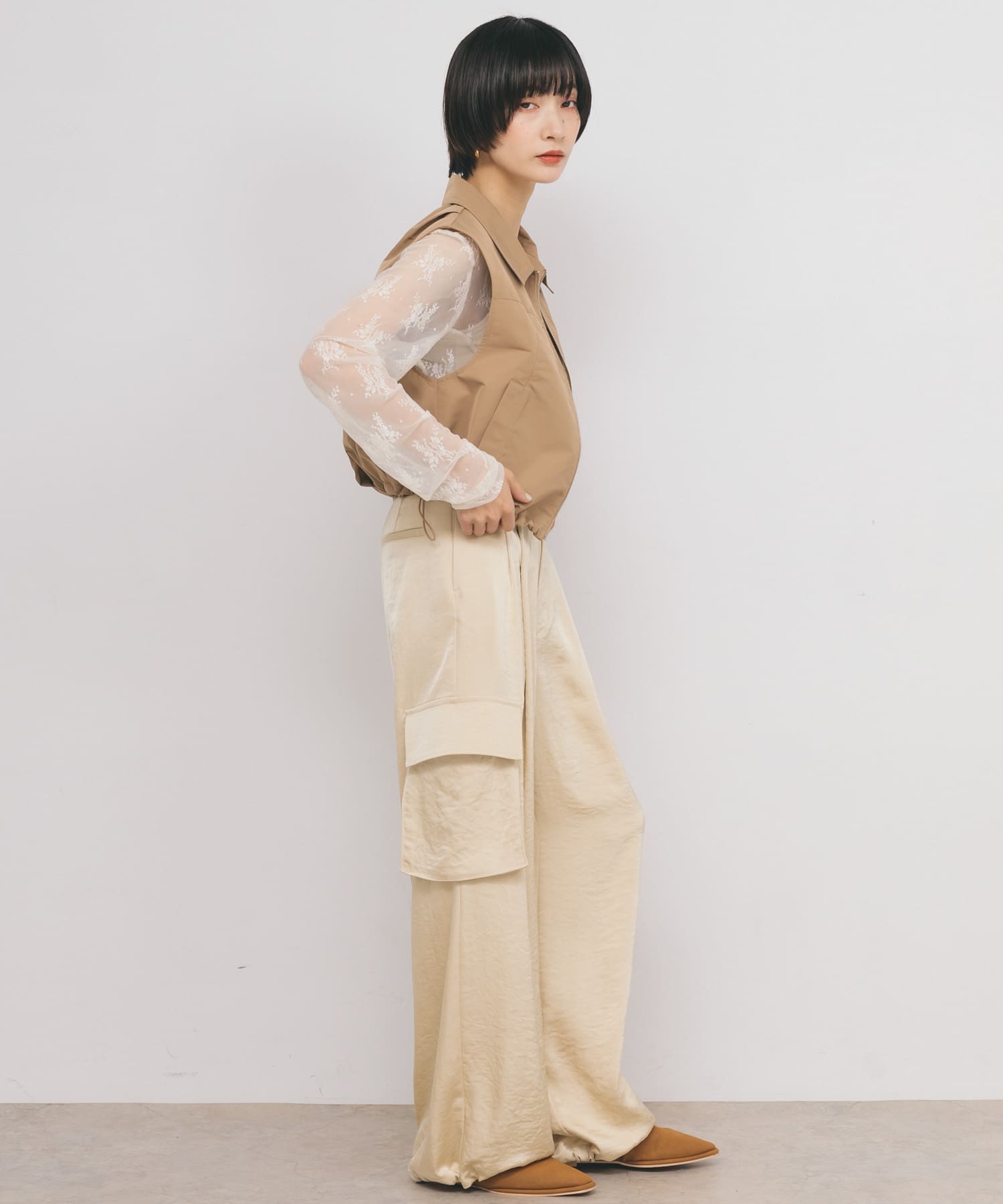 身長：159cm サイズ：one