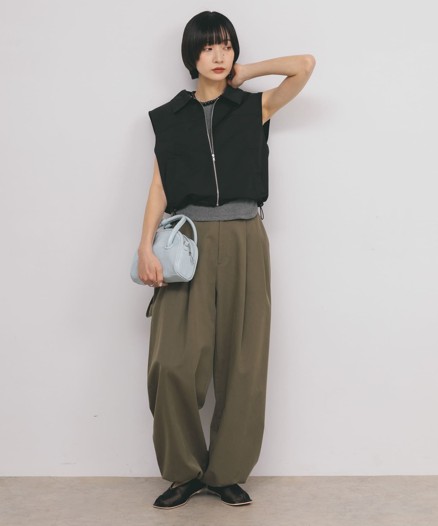 身長：159cm サイズ：one