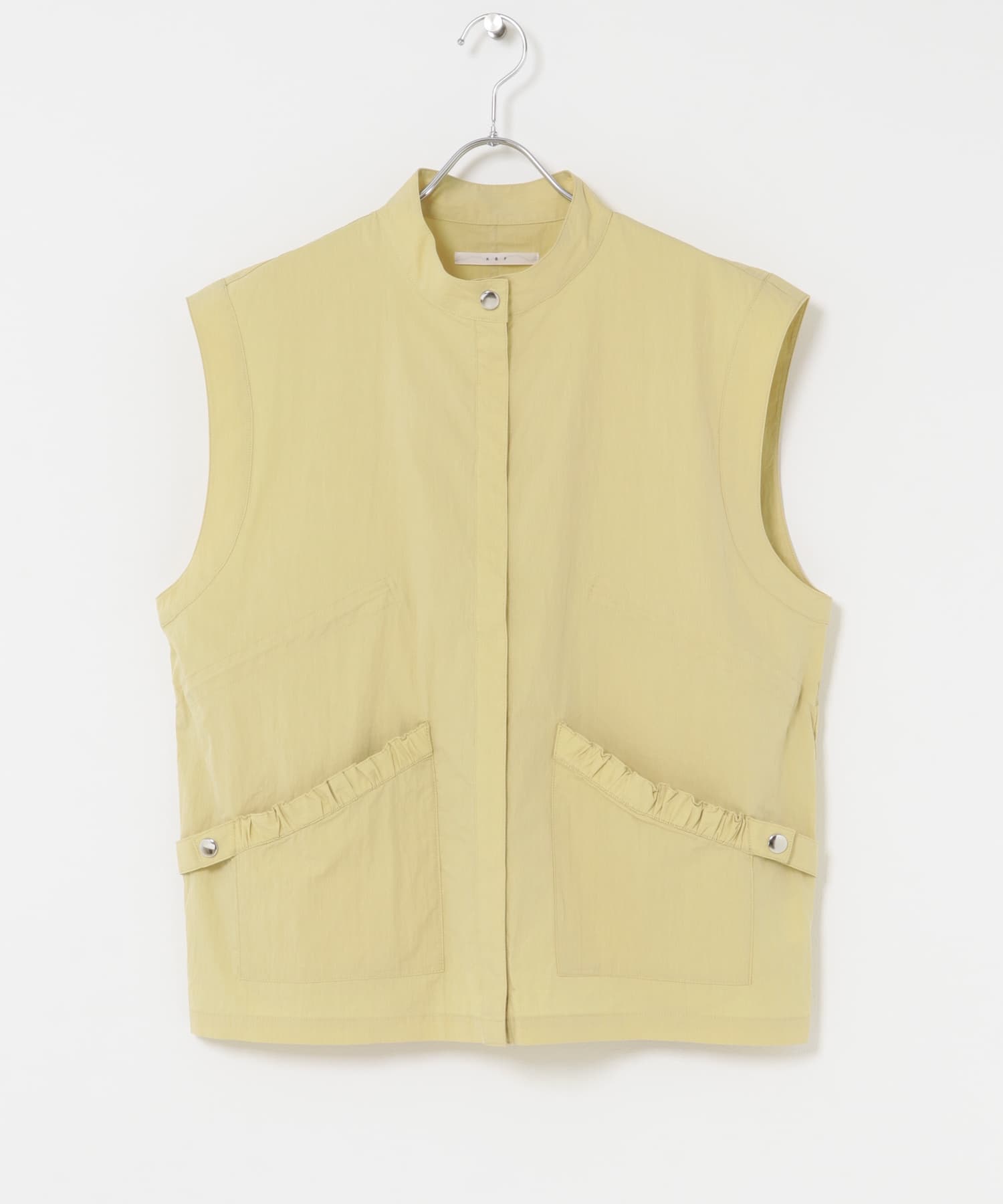 スタンドカラーベスト STRAW one