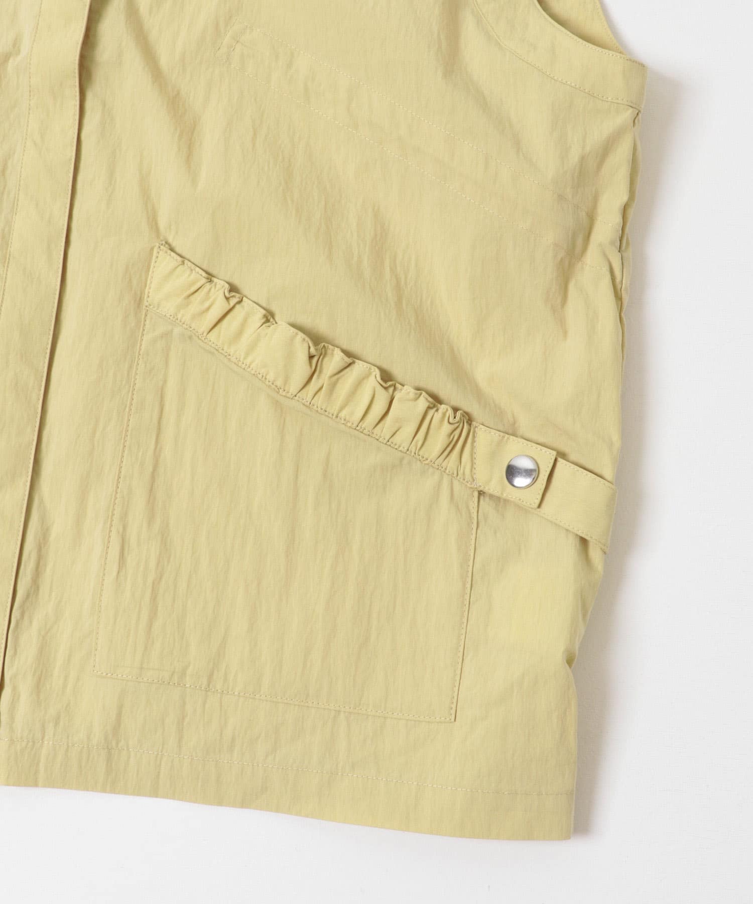 スタンドカラーベスト STRAW one