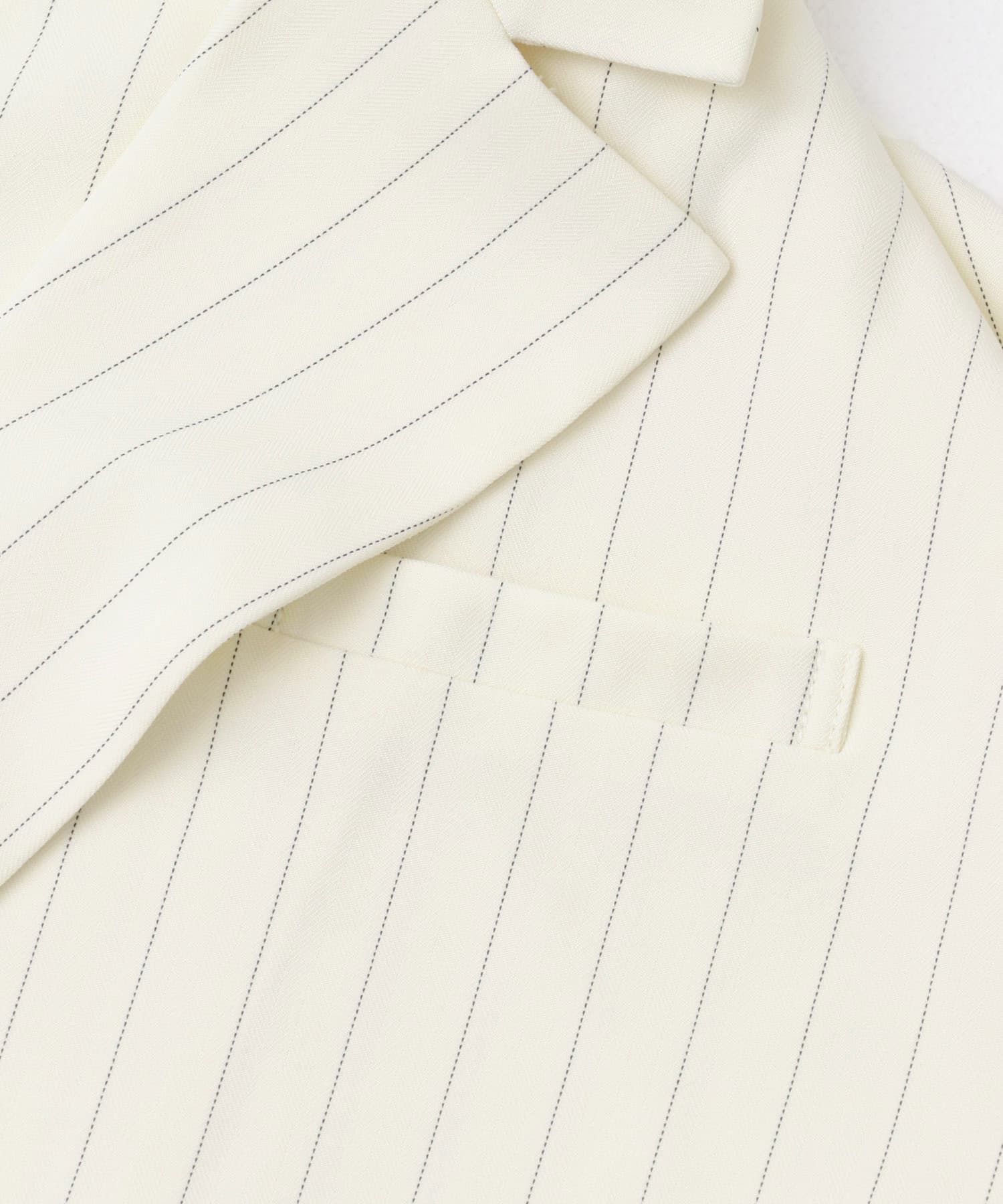 ストライプショートジャケット IVORY one