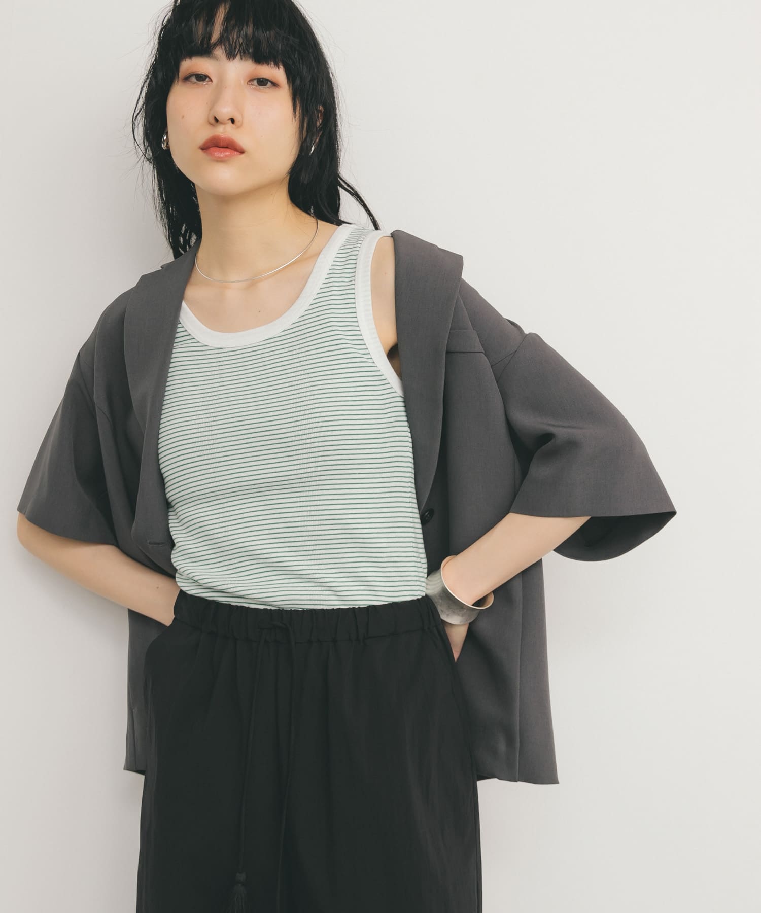 身長：160cm サイズ：one