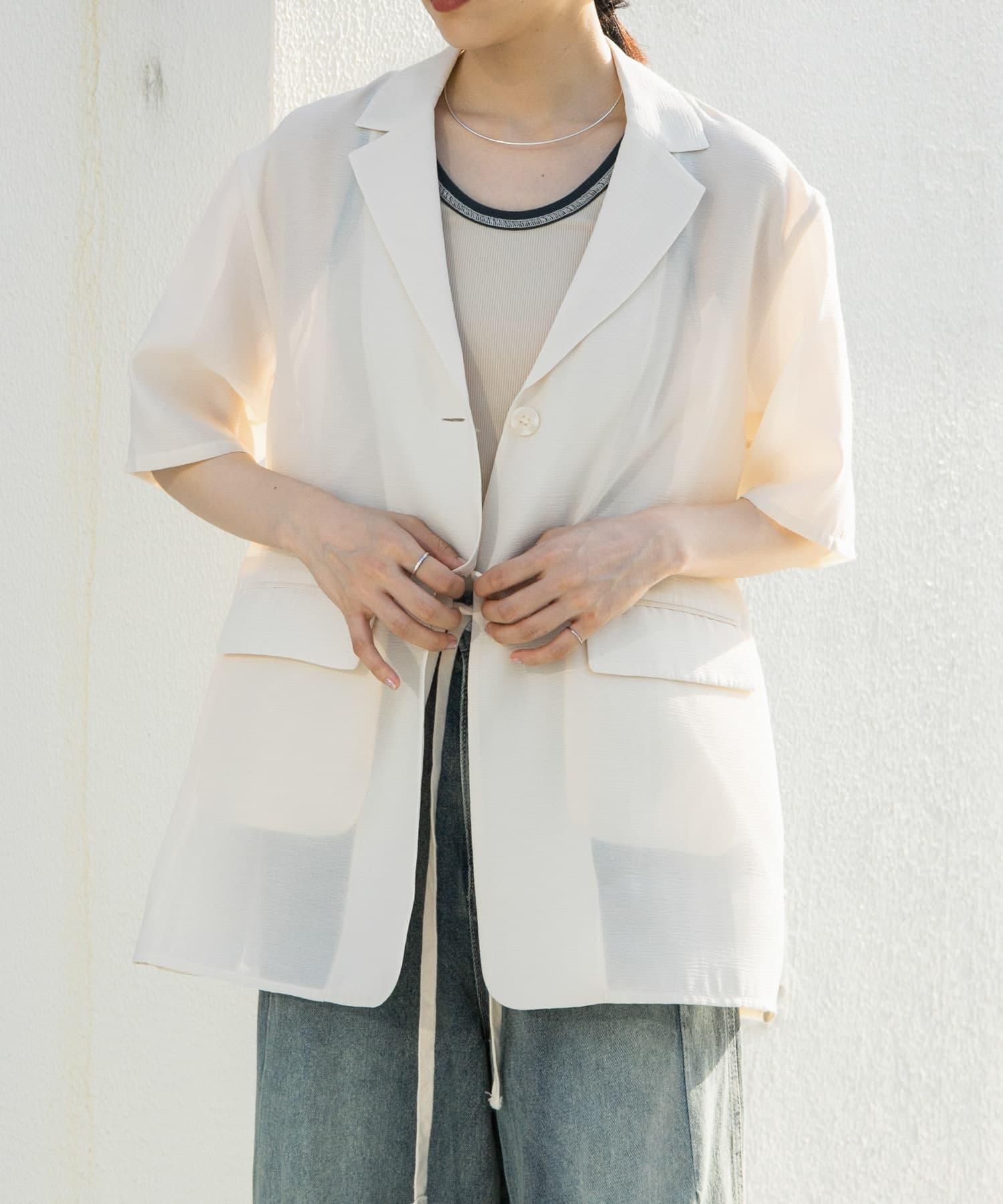 ハーフスリーブシアージャケット