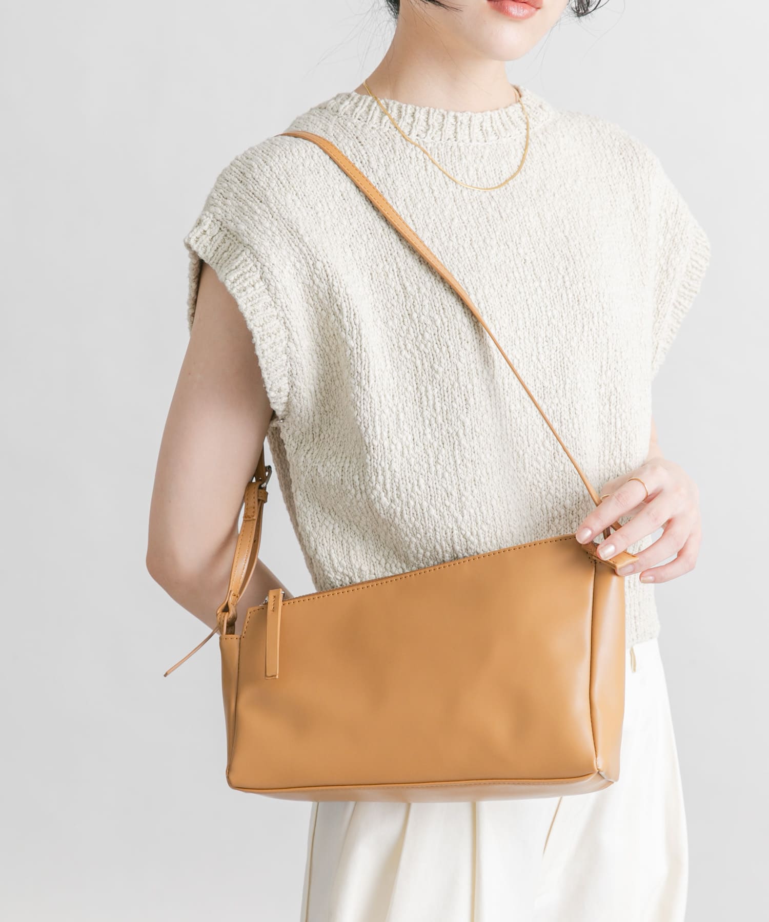 アシンメトリースリムショルダーBAG