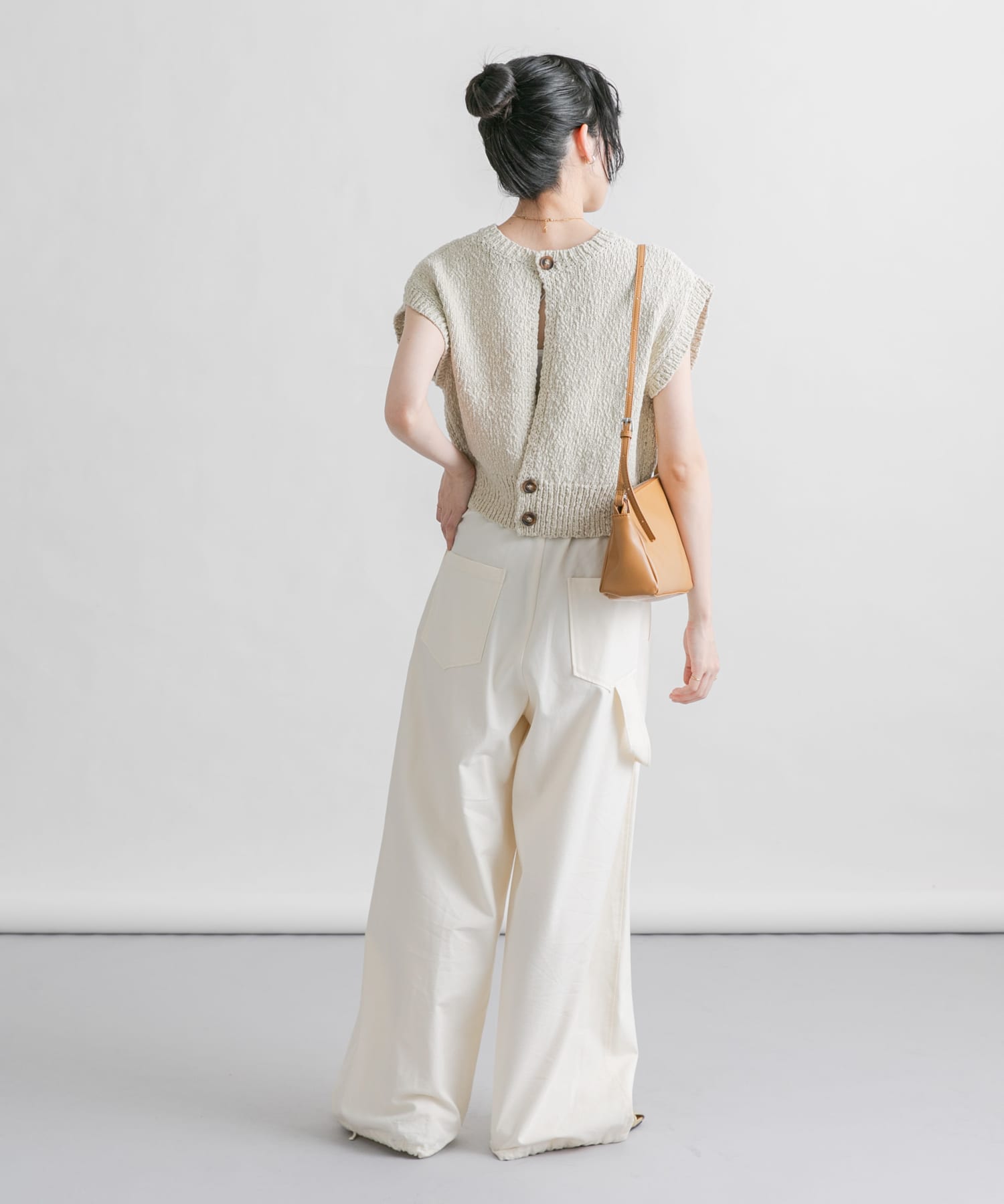 アシンメトリースリムショルダーBAG CAMEL one