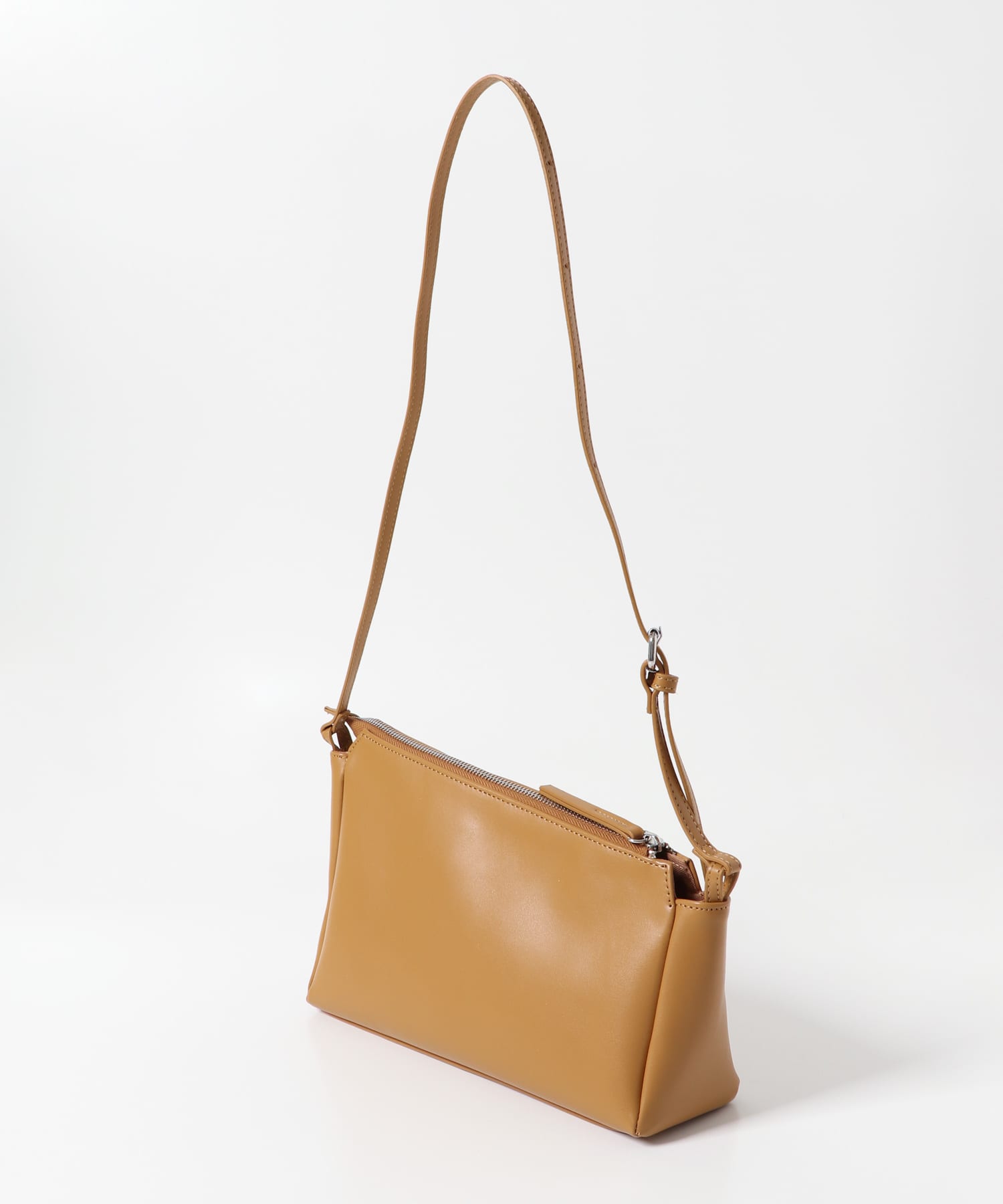 アシンメトリースリムショルダーBAG CAMEL one