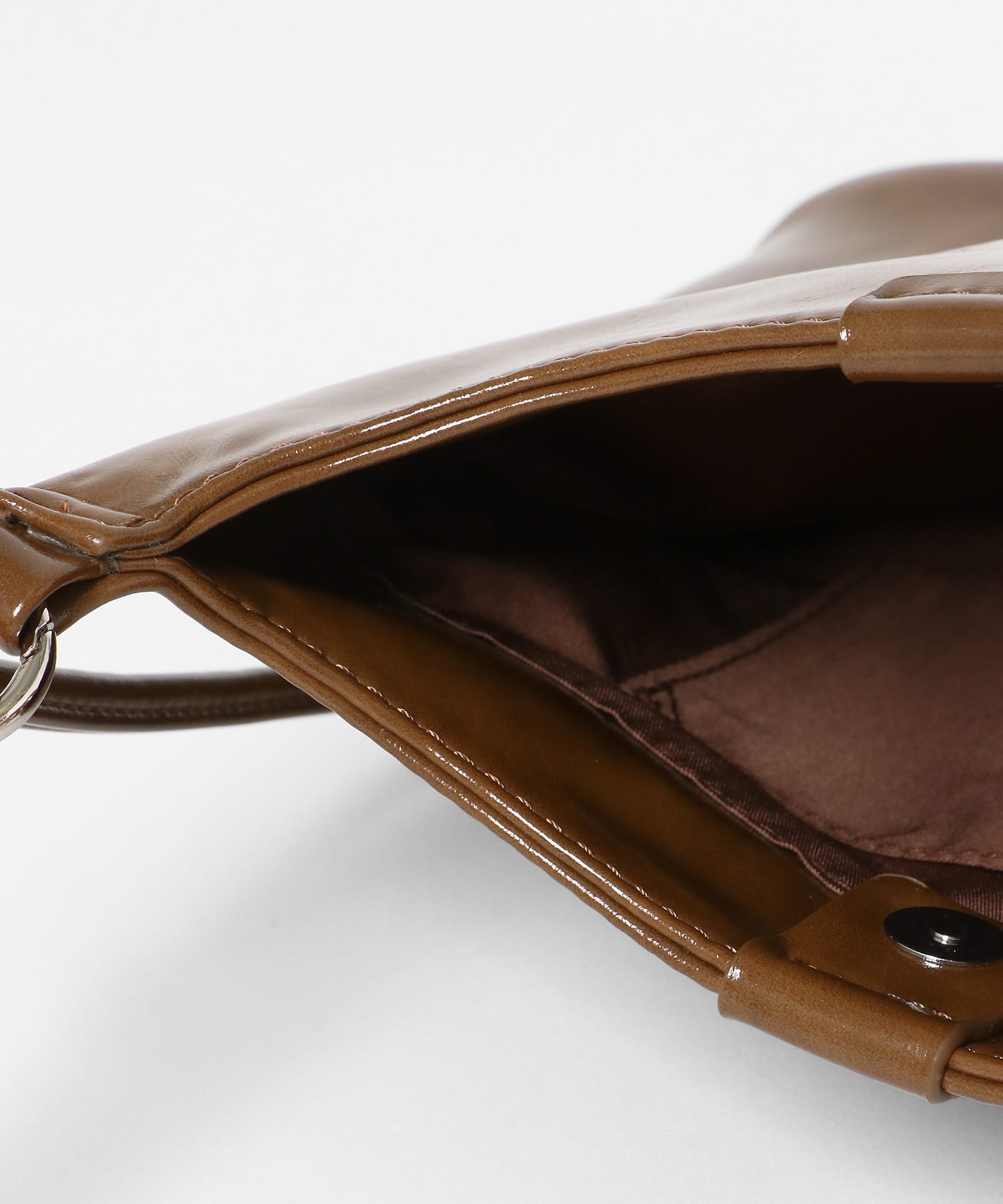 ダブルスリムショルダーBAG BROWN one