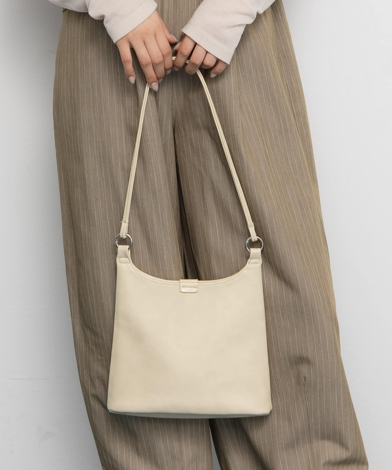 ダブルスリムショルダーBAG IVORY one