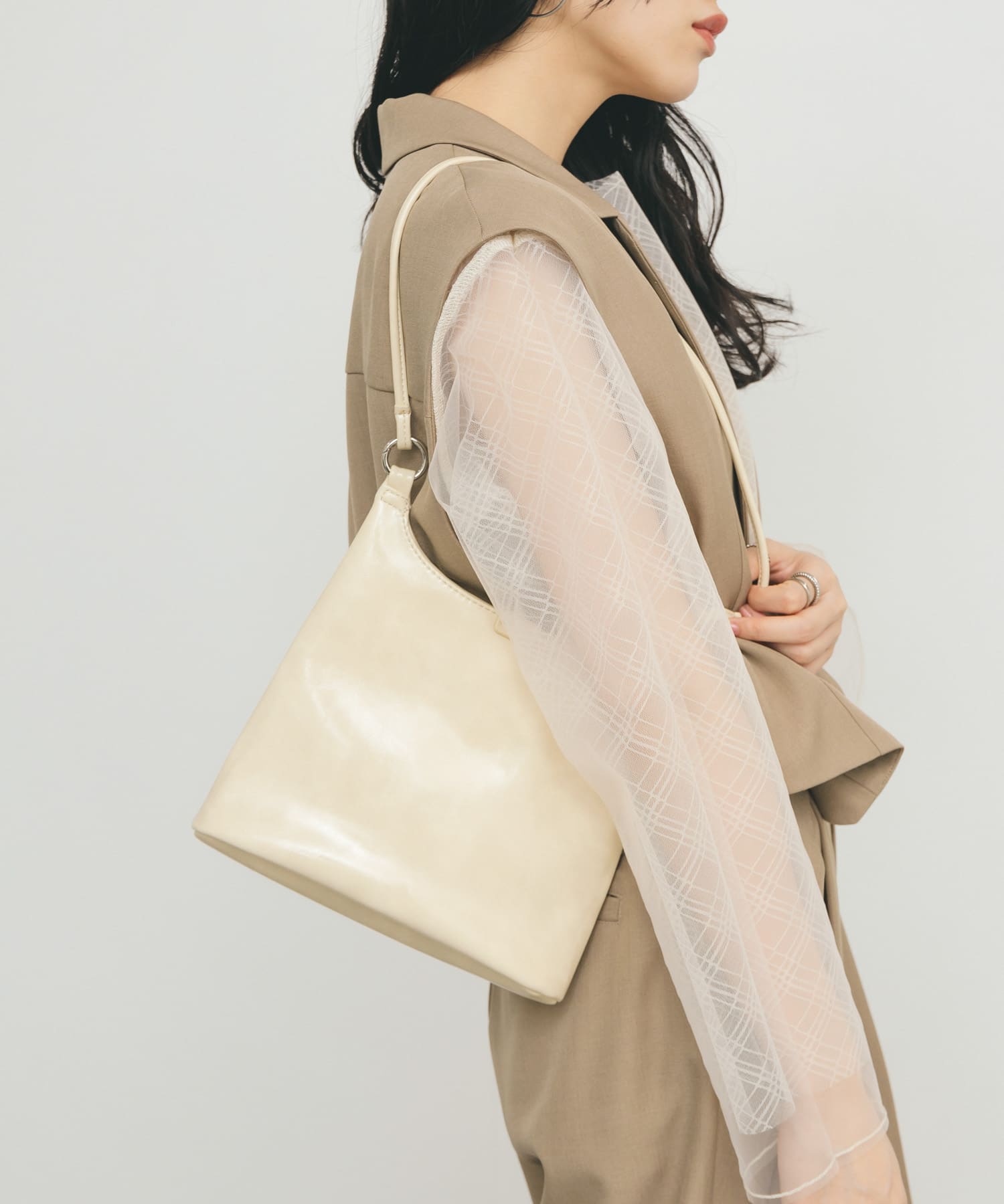 ダブルスリムショルダーBAG IVORY one