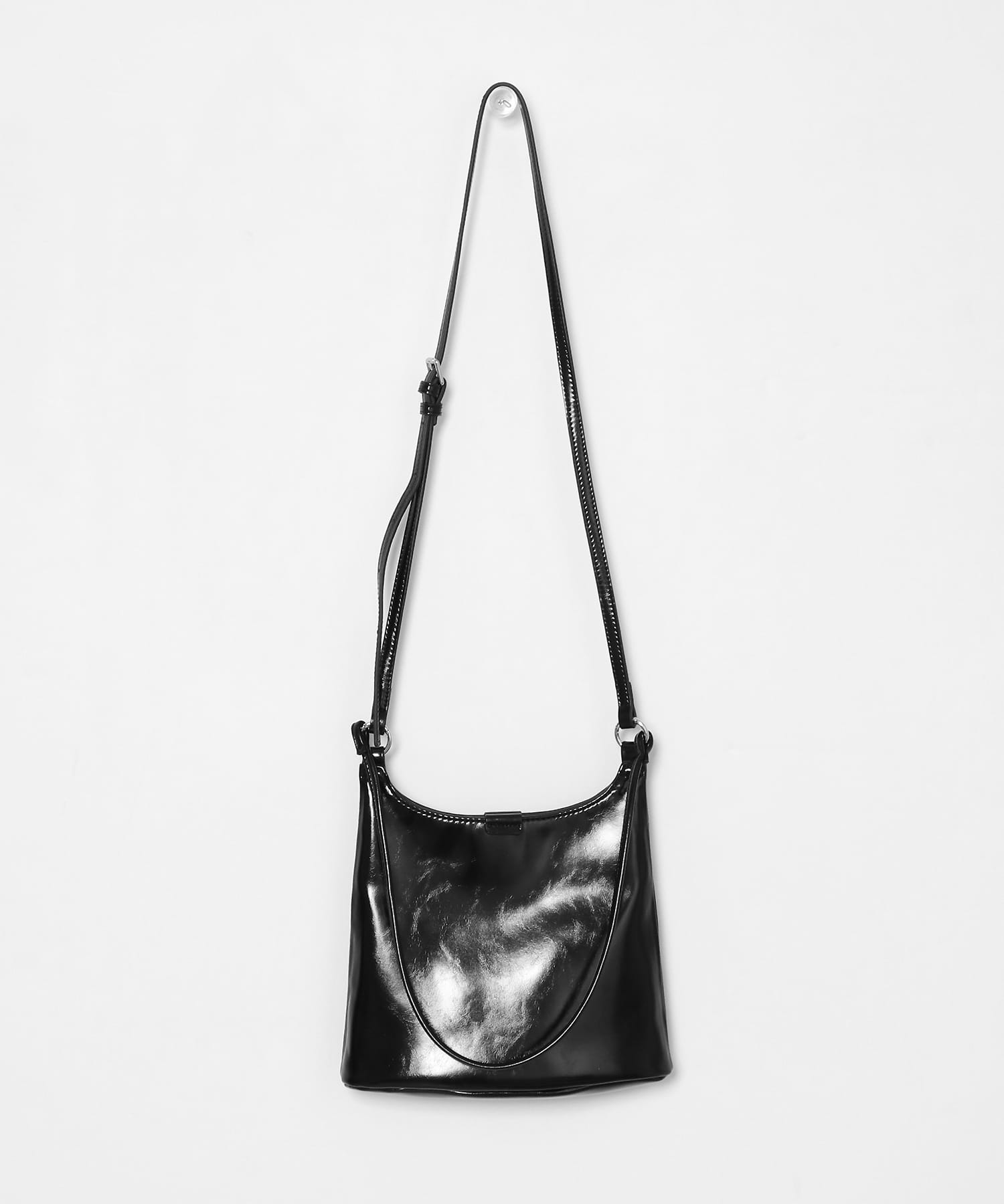 ダブルスリムショルダーBAG BLACK one